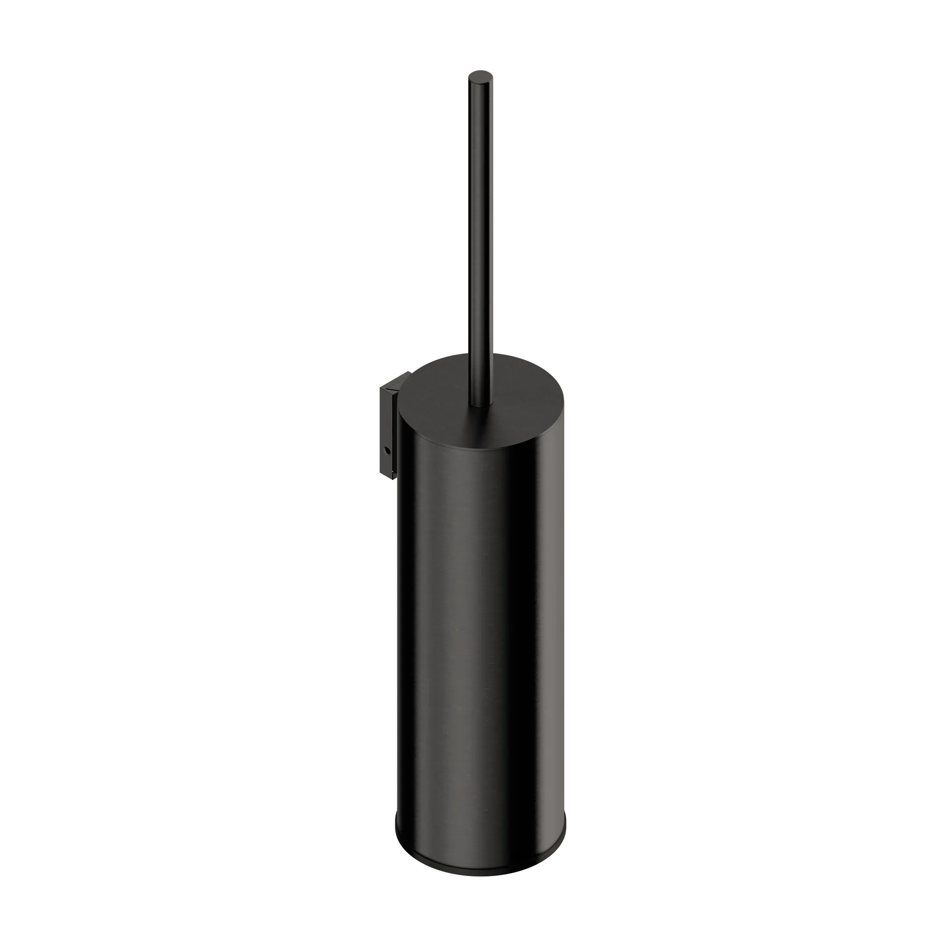 Wall-mounted toilet brush holder in 316L stainless steel