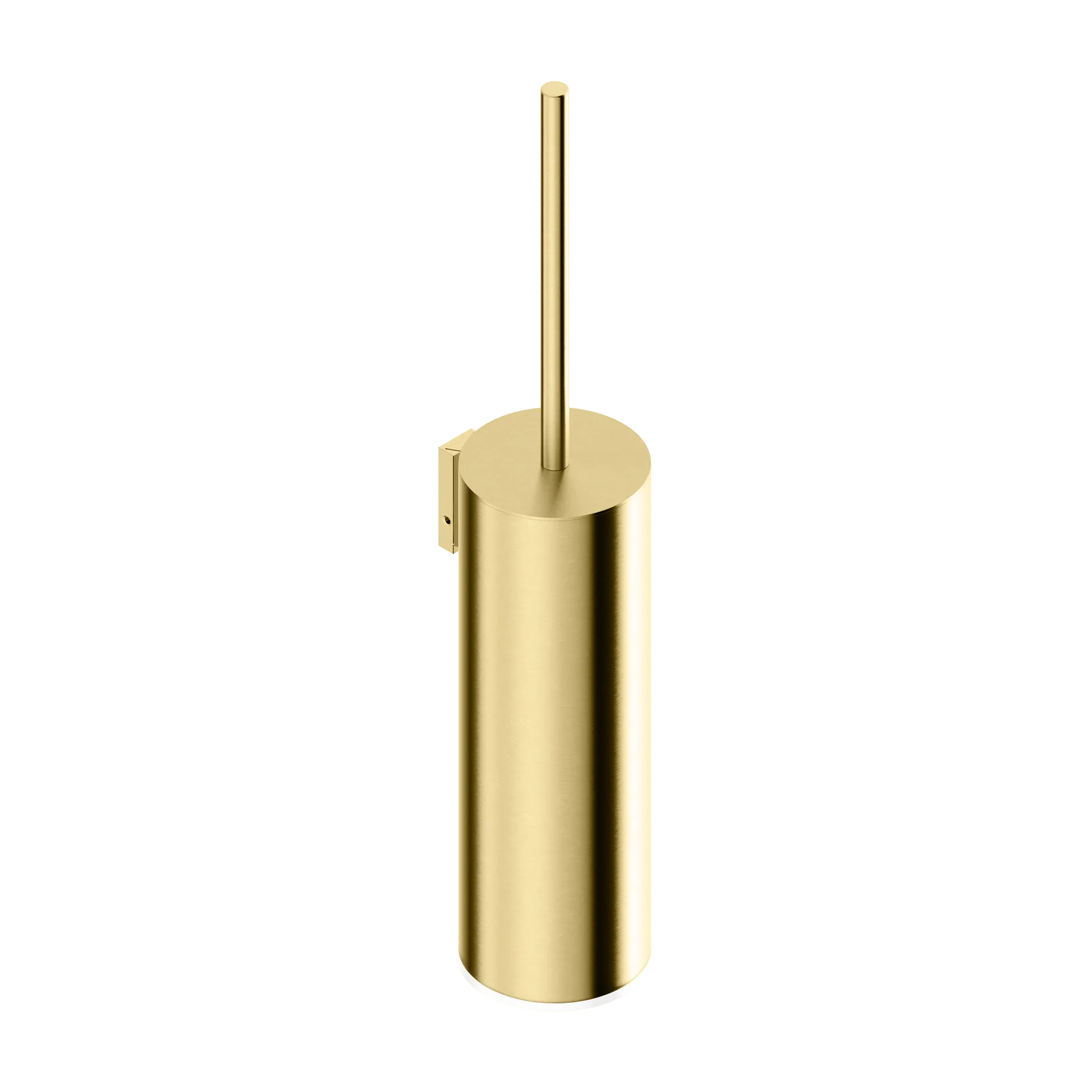 Wall-mounted toilet brush holder in 316L stainless steel