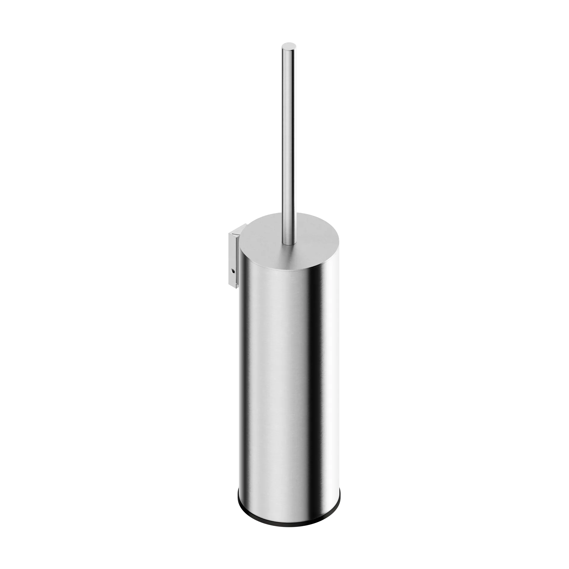 Wall-mounted toilet brush holder in 316L stainless steel