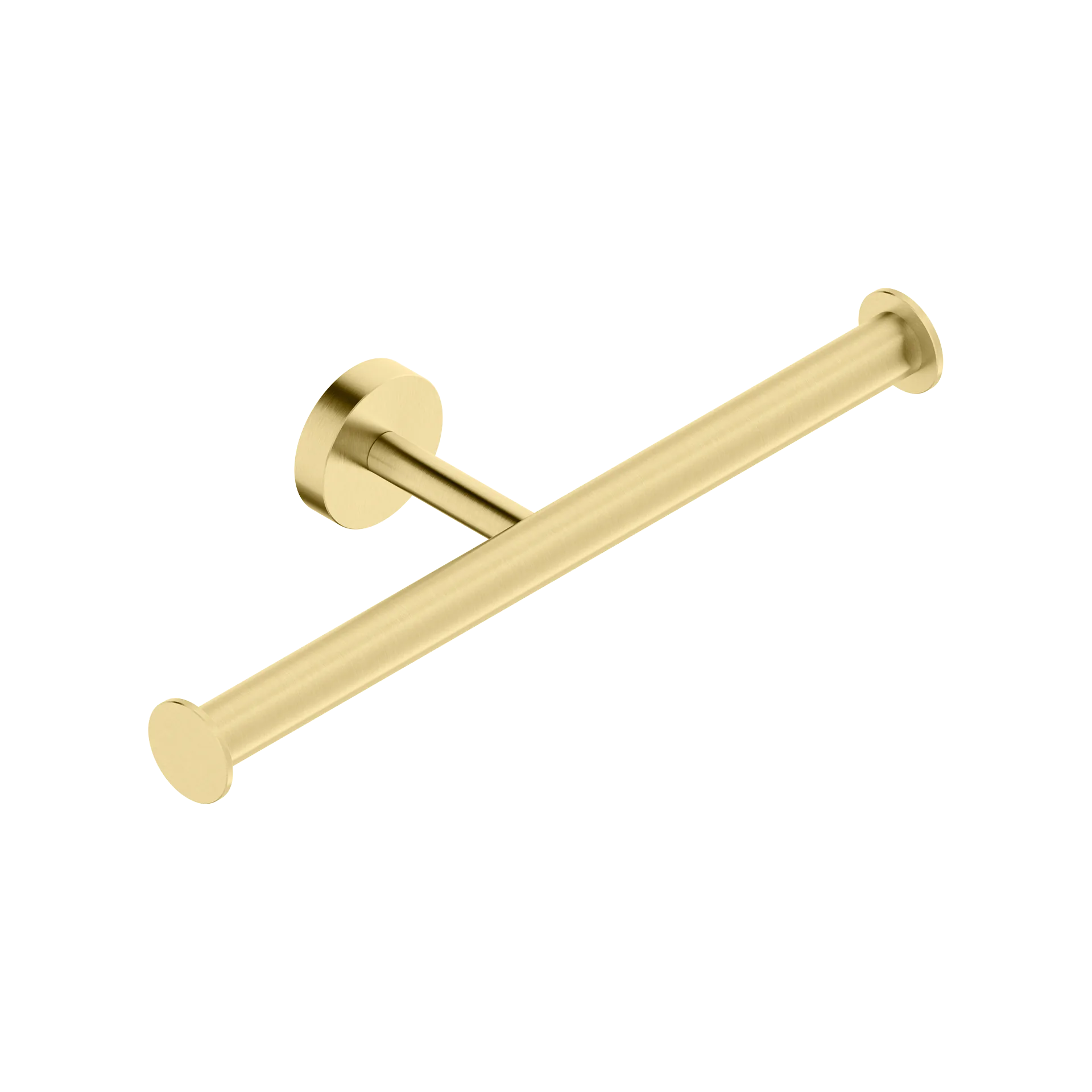 Double wall-mounted toilet roll holder in 316L stainless steel