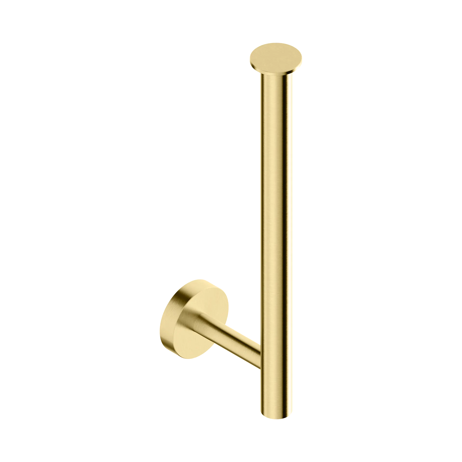 Double vertical wall-mounted toilet roll holder in 316L stainless steel