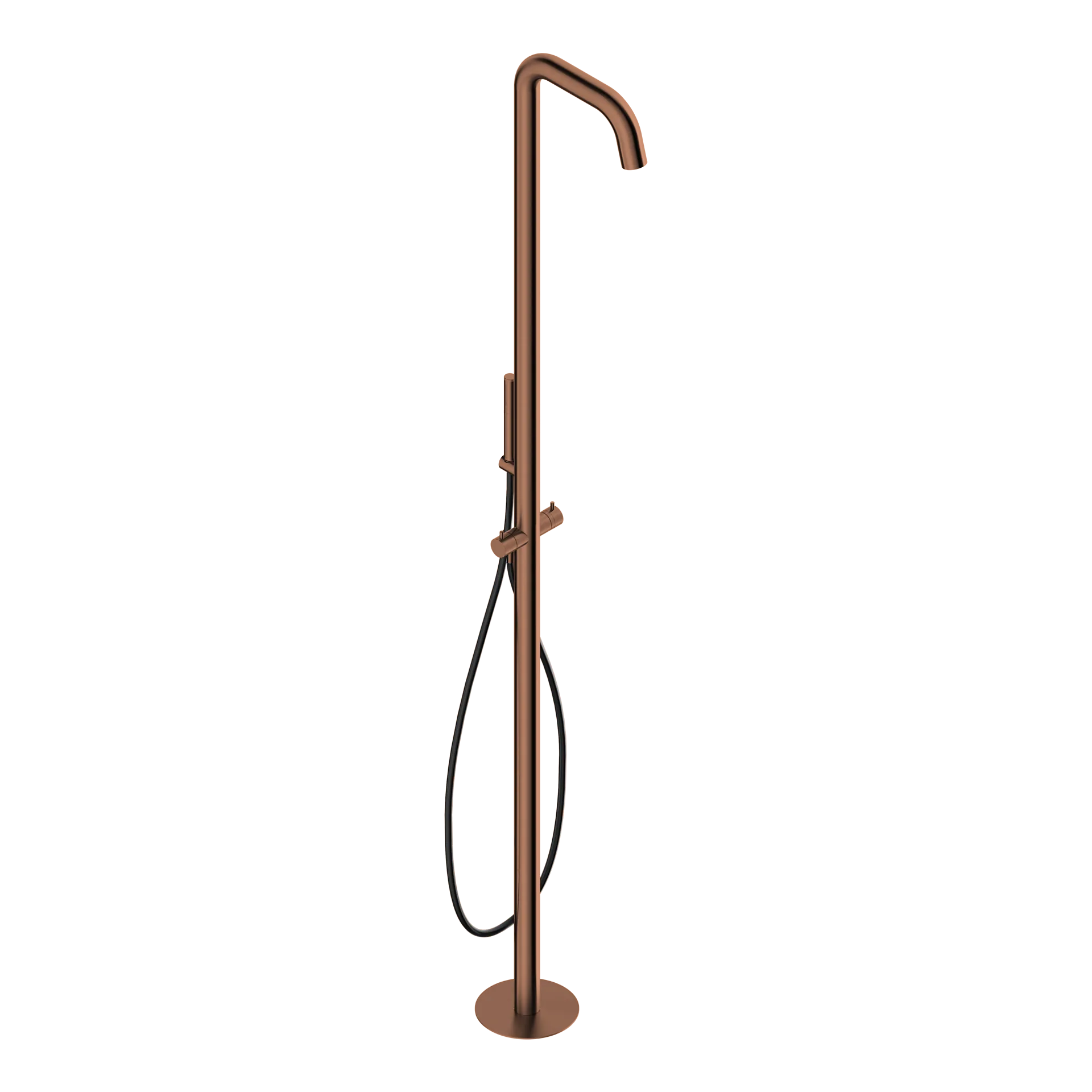 Floor-standing shower column in 316L stainless steel