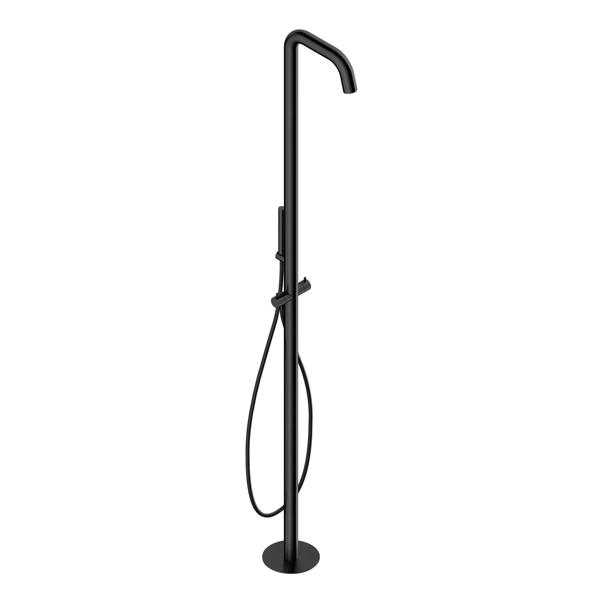 Floor-standing shower column in 316L stainless steel