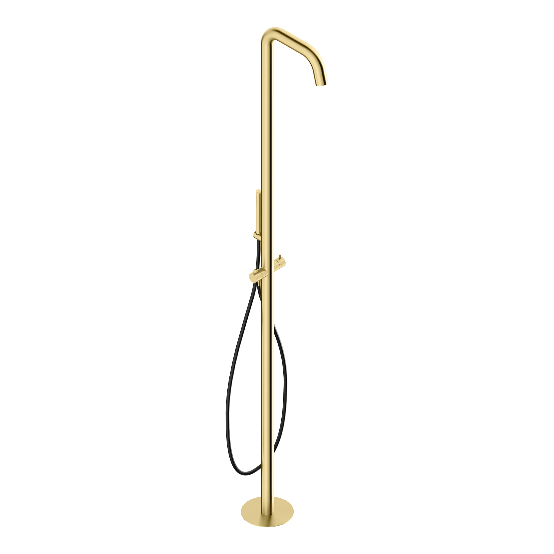 Floor-standing shower column in 316L stainless steel