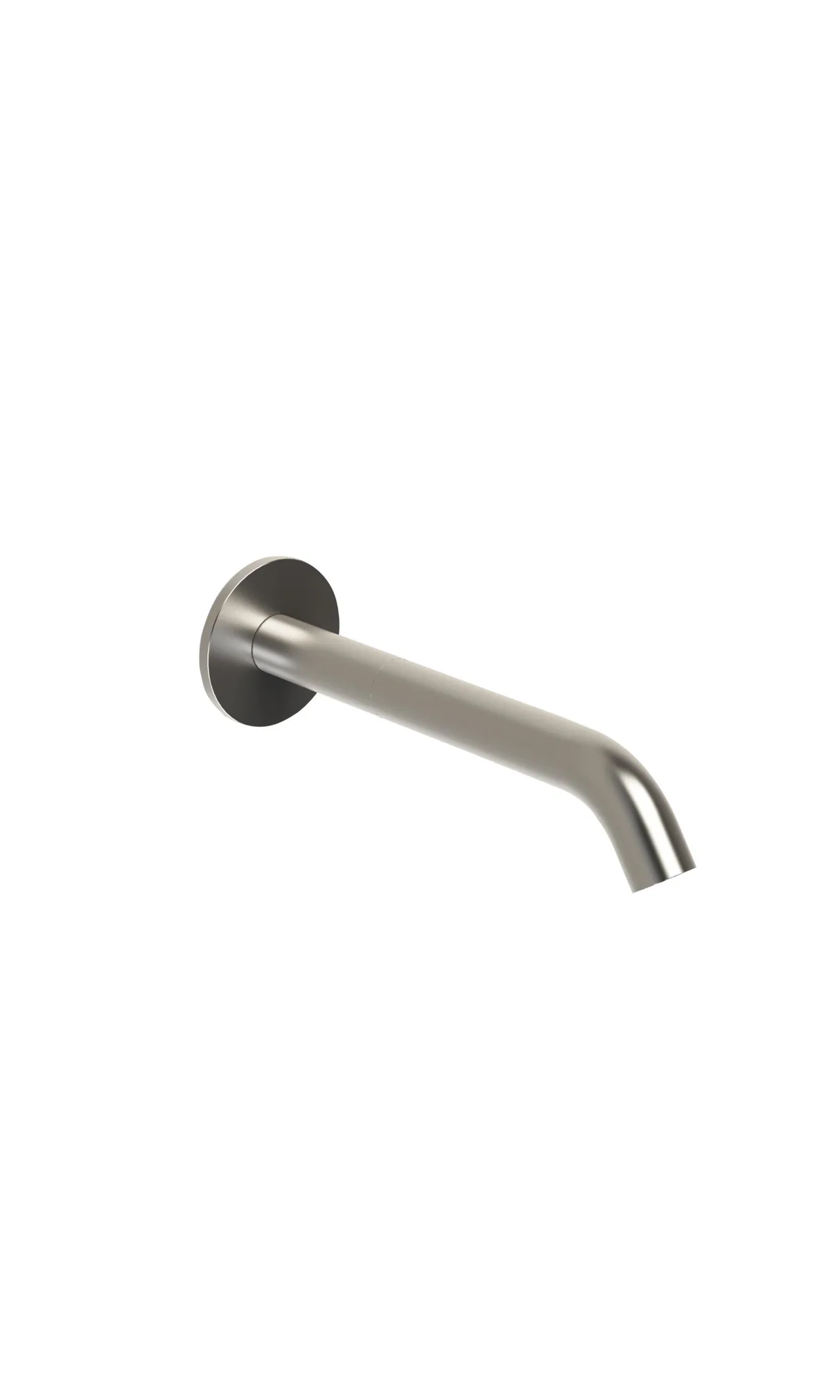 Wall-mounted spout, 18 mm diameter, 15 cm long, in 316L stainless steel