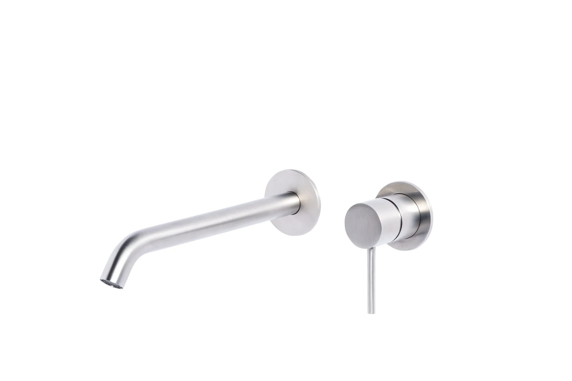 Concealed basin mixer with 20 cm spout in 316L stainless steel