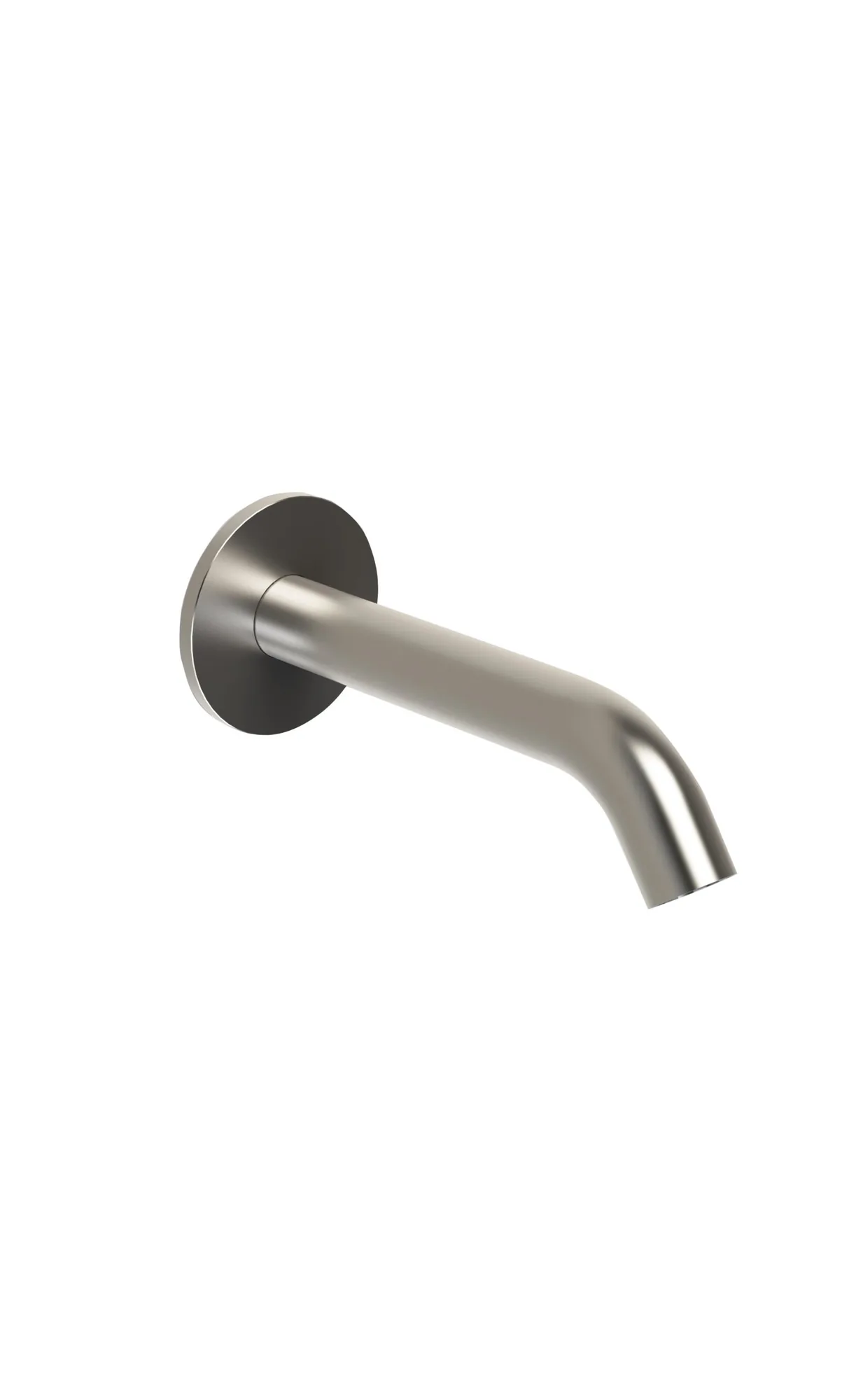 Wall-mounted spout, 18 mm diameter, 12 cm long, in 316L stainless steel