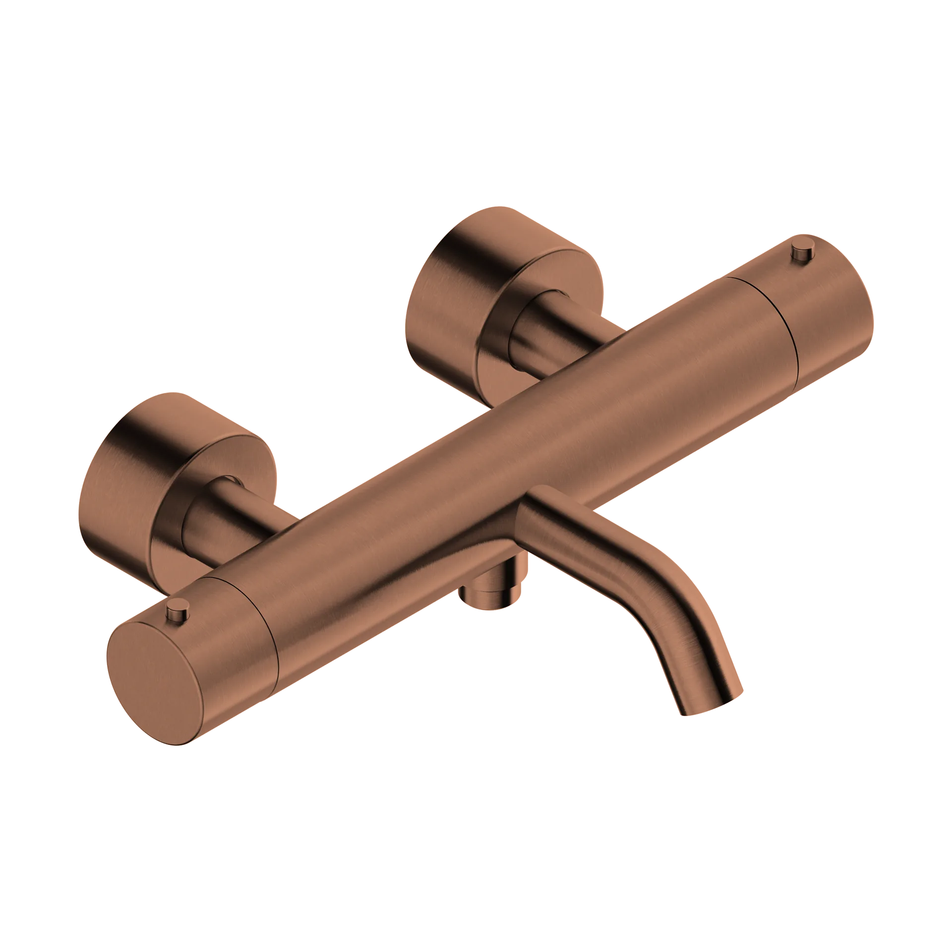 Exposed thermostatic bath mixer in 316L stainless steel