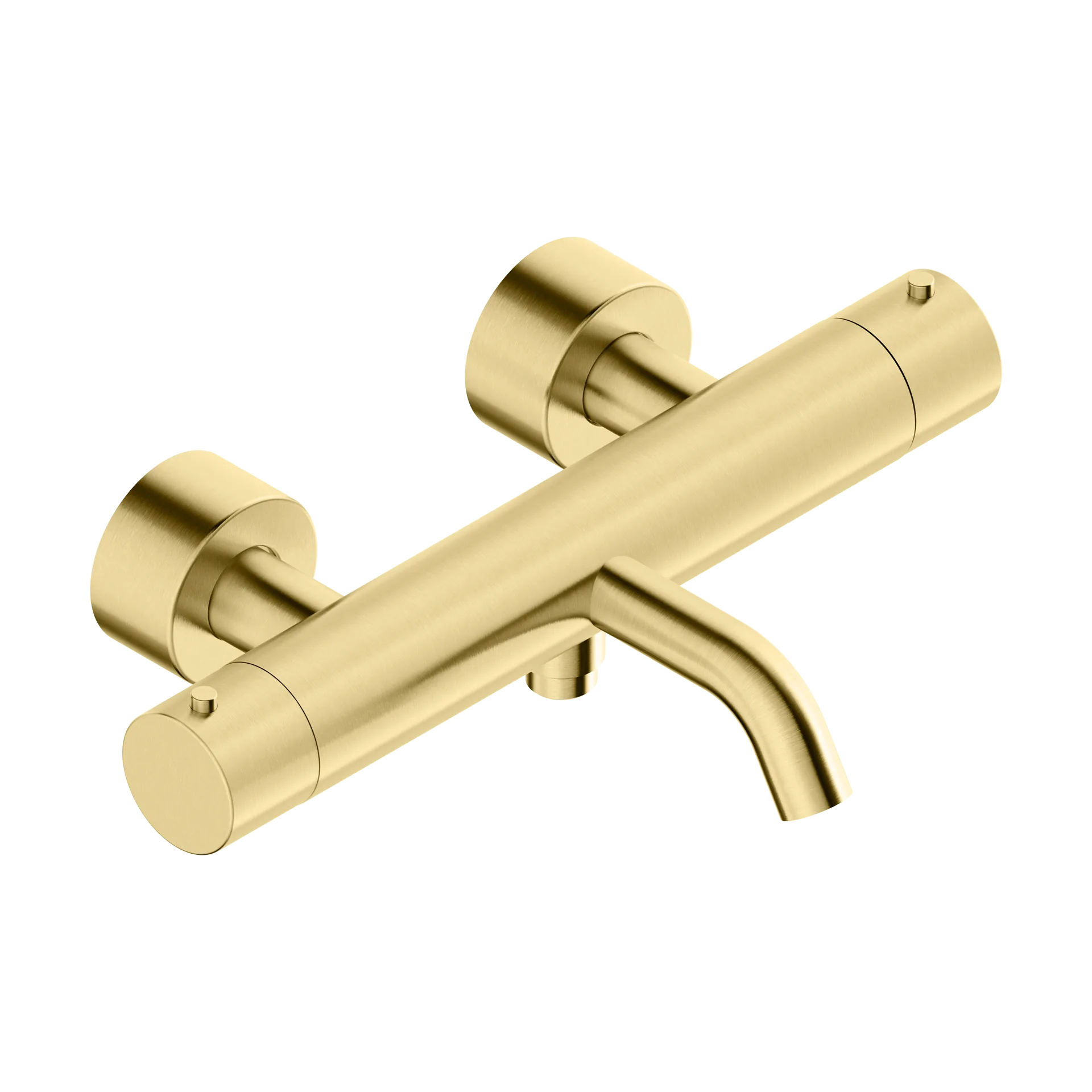 Exposed thermostatic bath mixer in 316L stainless steel
