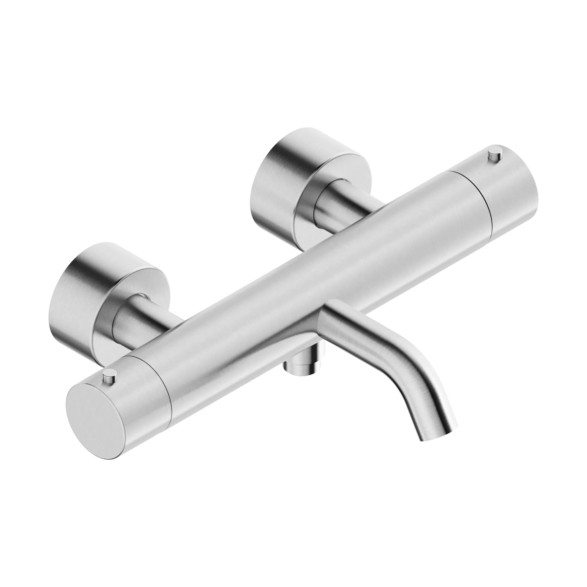 Exposed thermostatic bath mixer in 316L stainless steel