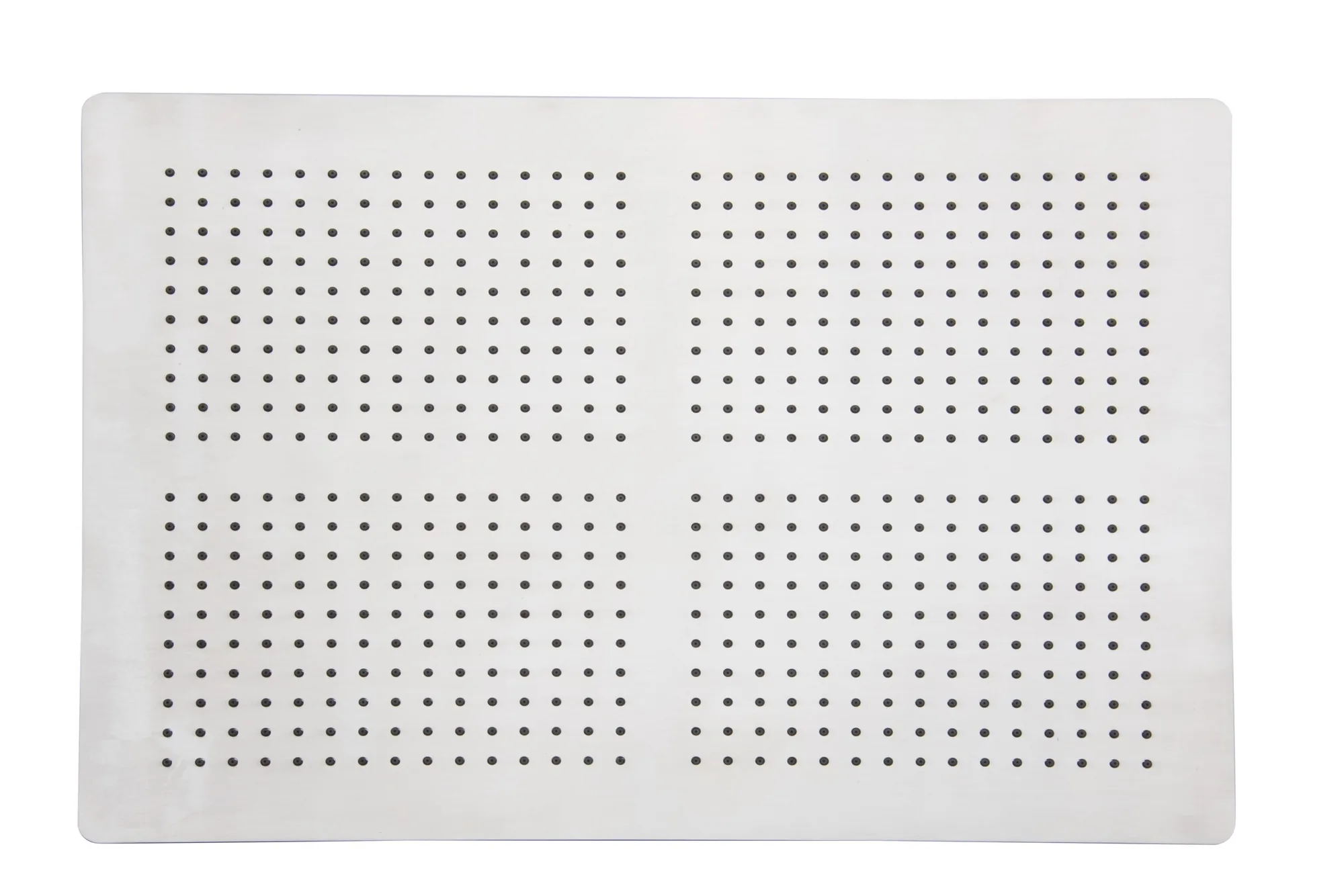 500 x 360 mm recessed shower head in 316L stainless steel