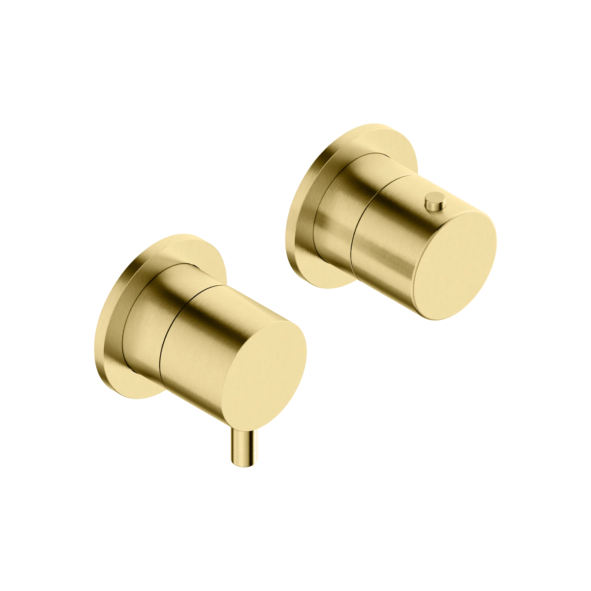 Concealed 2-way thermostatic shower mixer with rotary diverter in 316L stainless steel