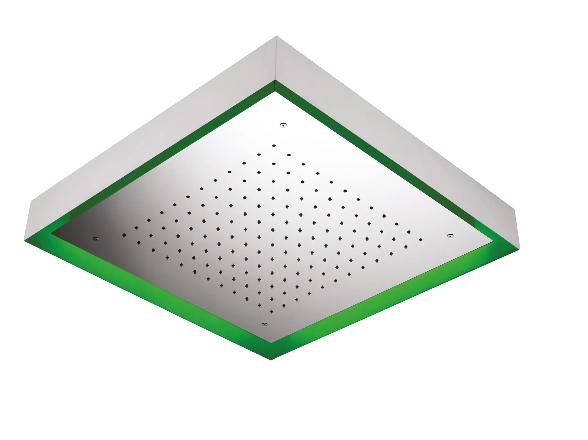 570 mm square LED ceiling shower head in stainless steel