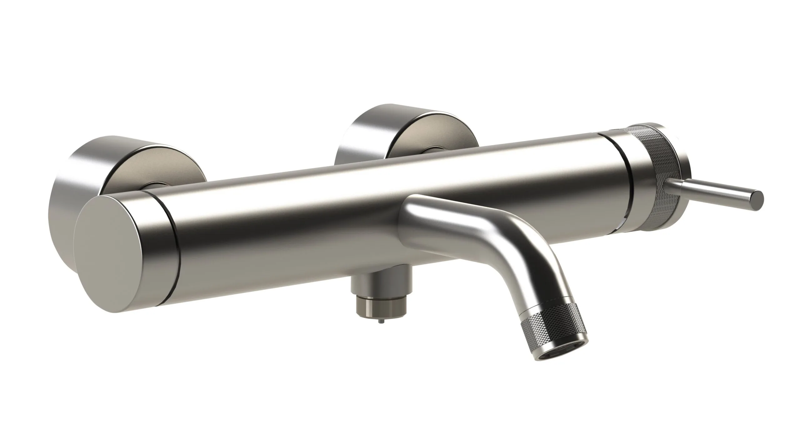 Single lever bath mixer in 316L stainless steel