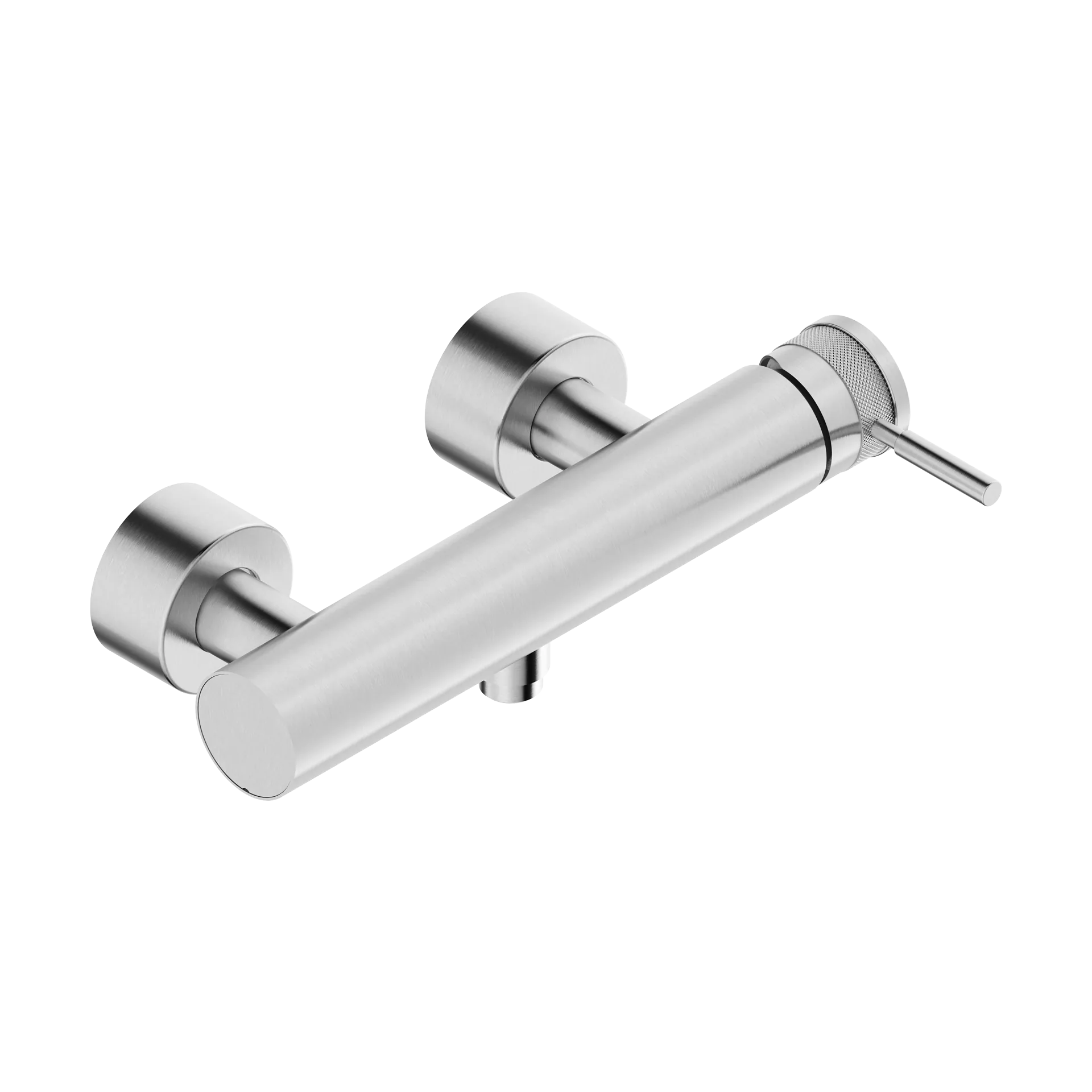 Single lever shower mixer for exposed fitting in 316L stainless steel