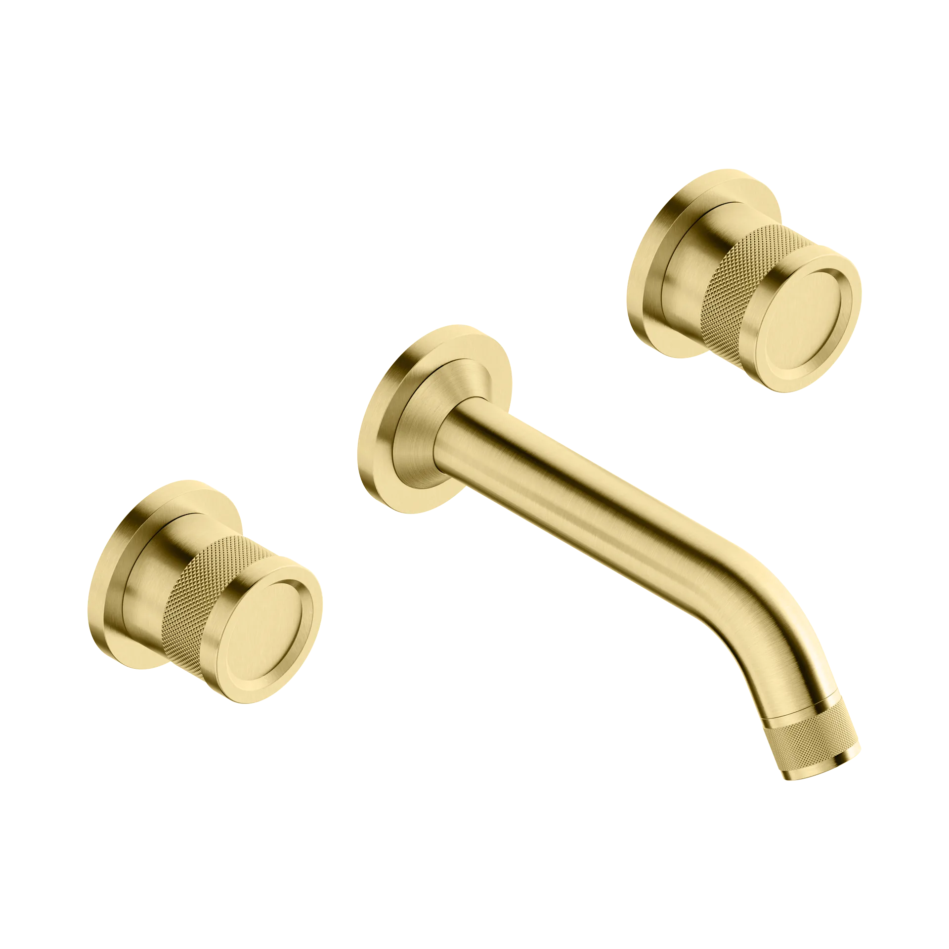 Recessed 3-hole washbasin mixer with 16 cm long spout