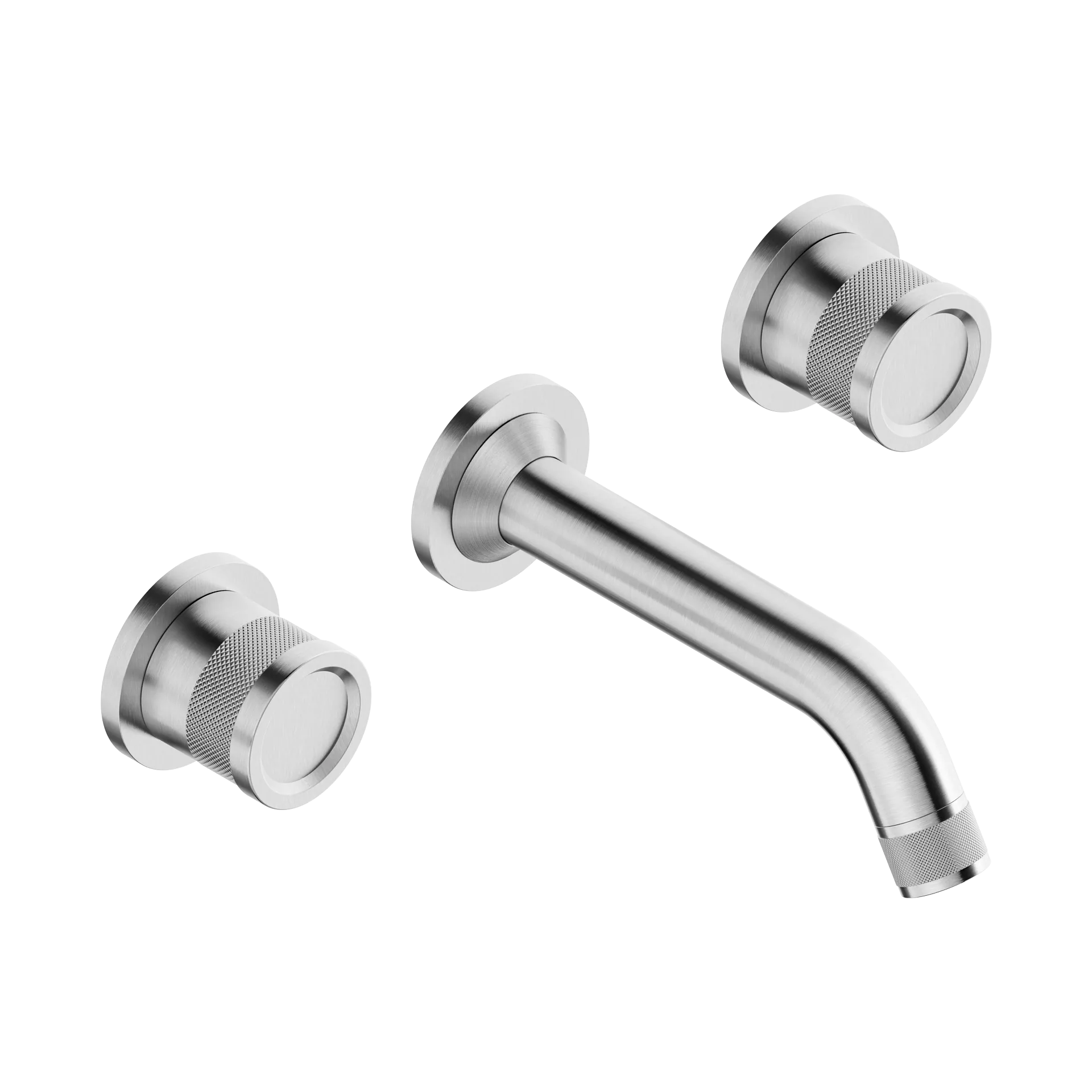 Recessed 3-hole washbasin mixer with 16 cm long spout