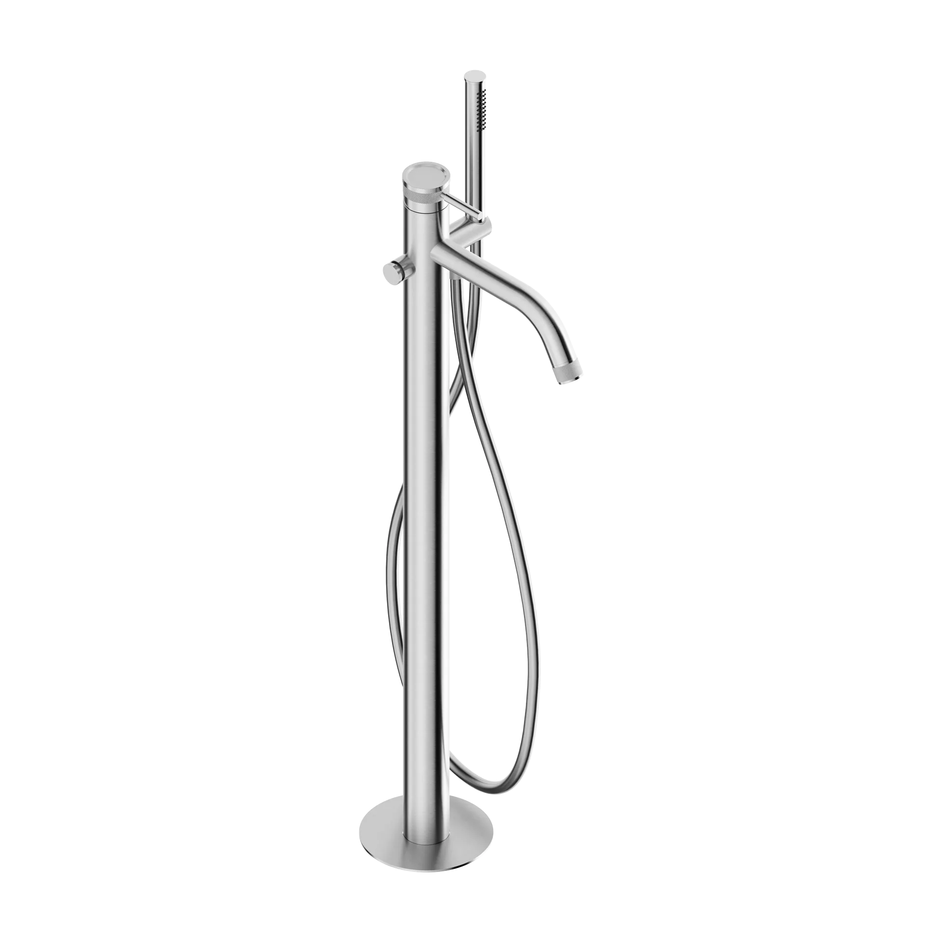 Single lever bath mixer in 316L stainless steel