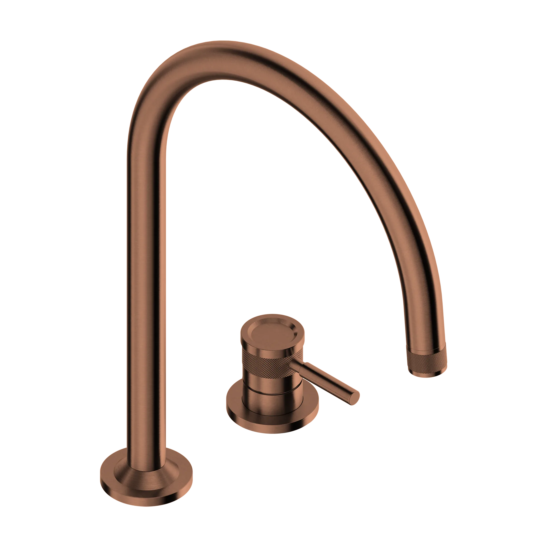 2-hole washbasin mixer with arched spout