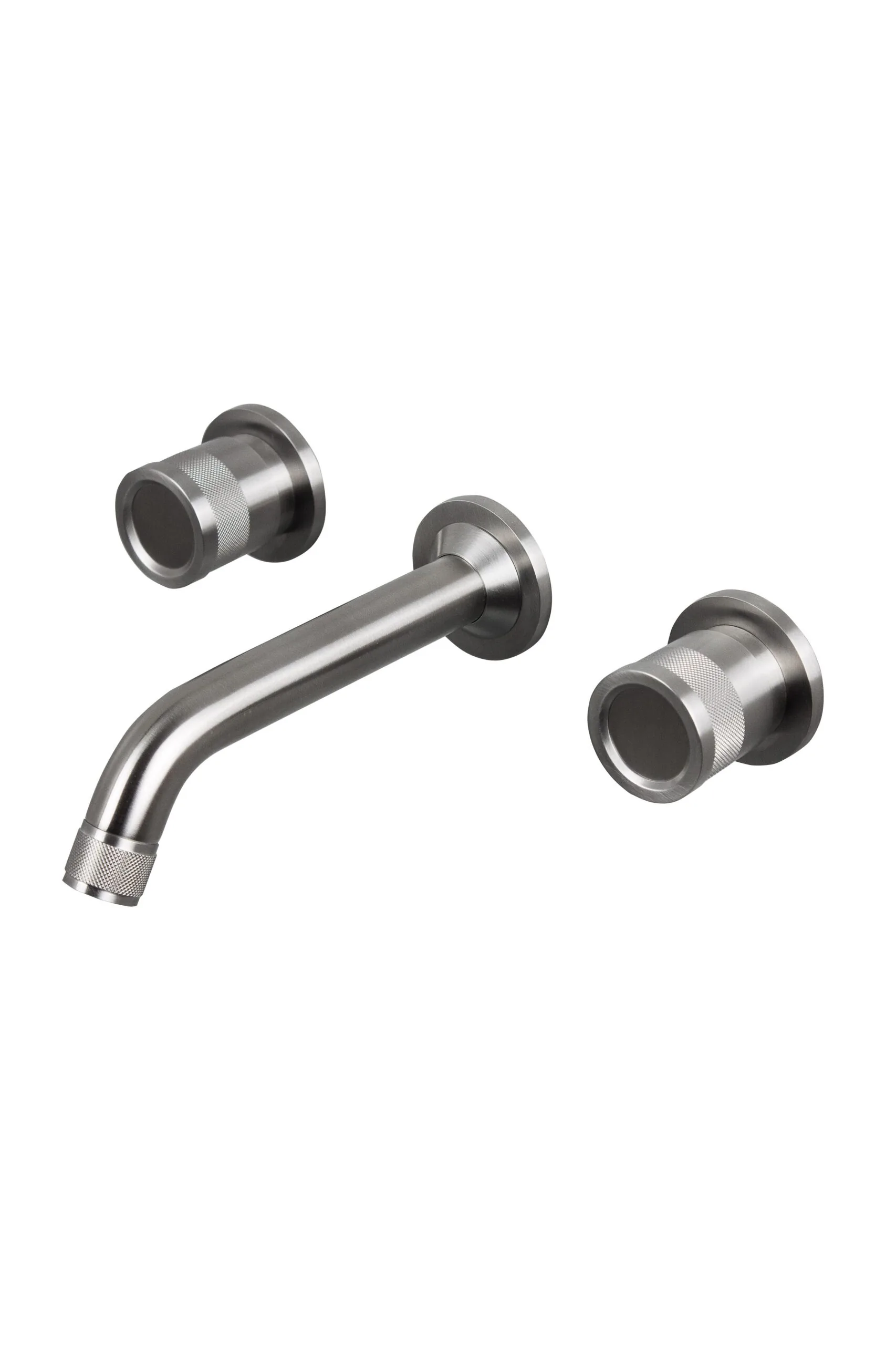 Recessed 3-hole washbasin mixer with 21 cm long spout