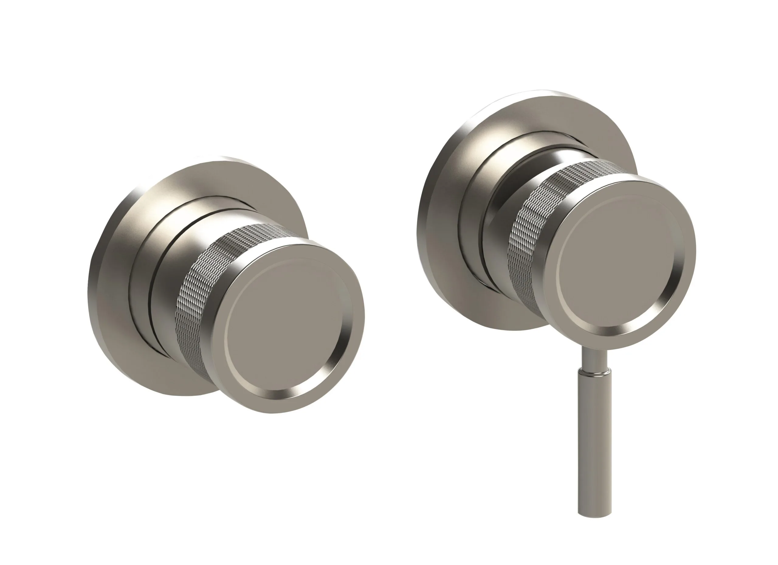 Recessed 3-way single lever mixer in 316L stainless steel, with rotary diverter