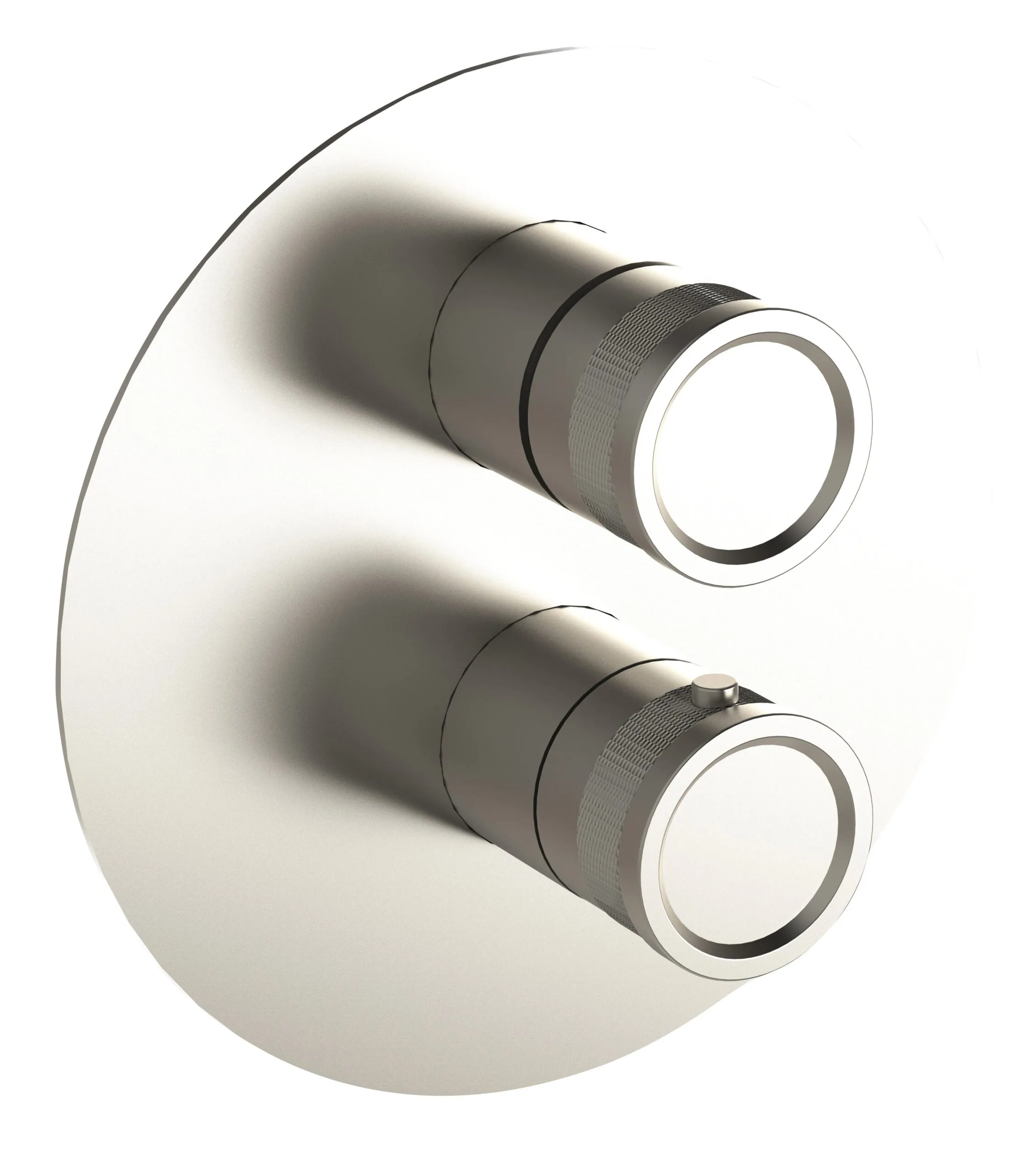 Recessed 3-way thermostatic mixer with rotary diverter
