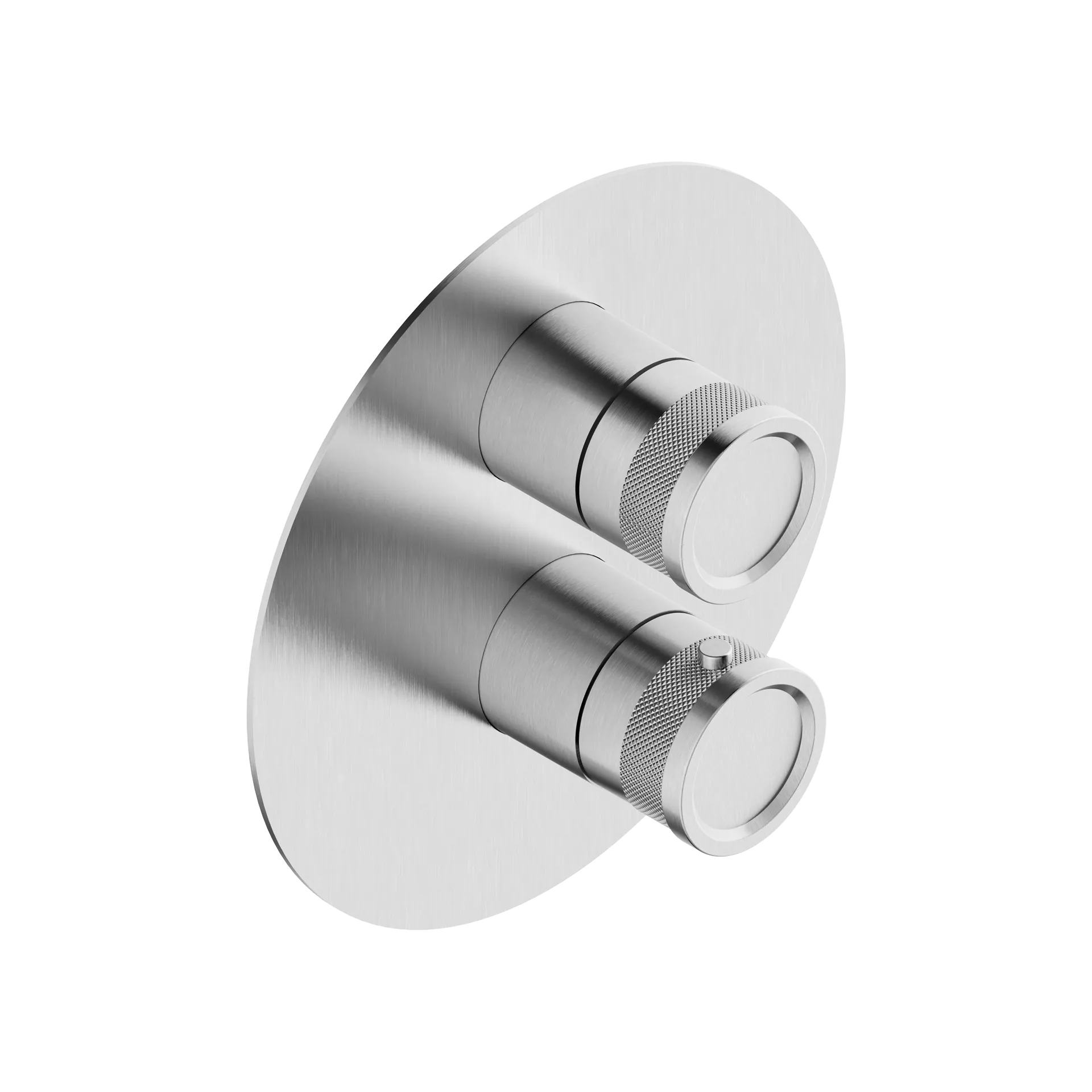 Recessed 3-way thermostatic mixer with rotary diverter