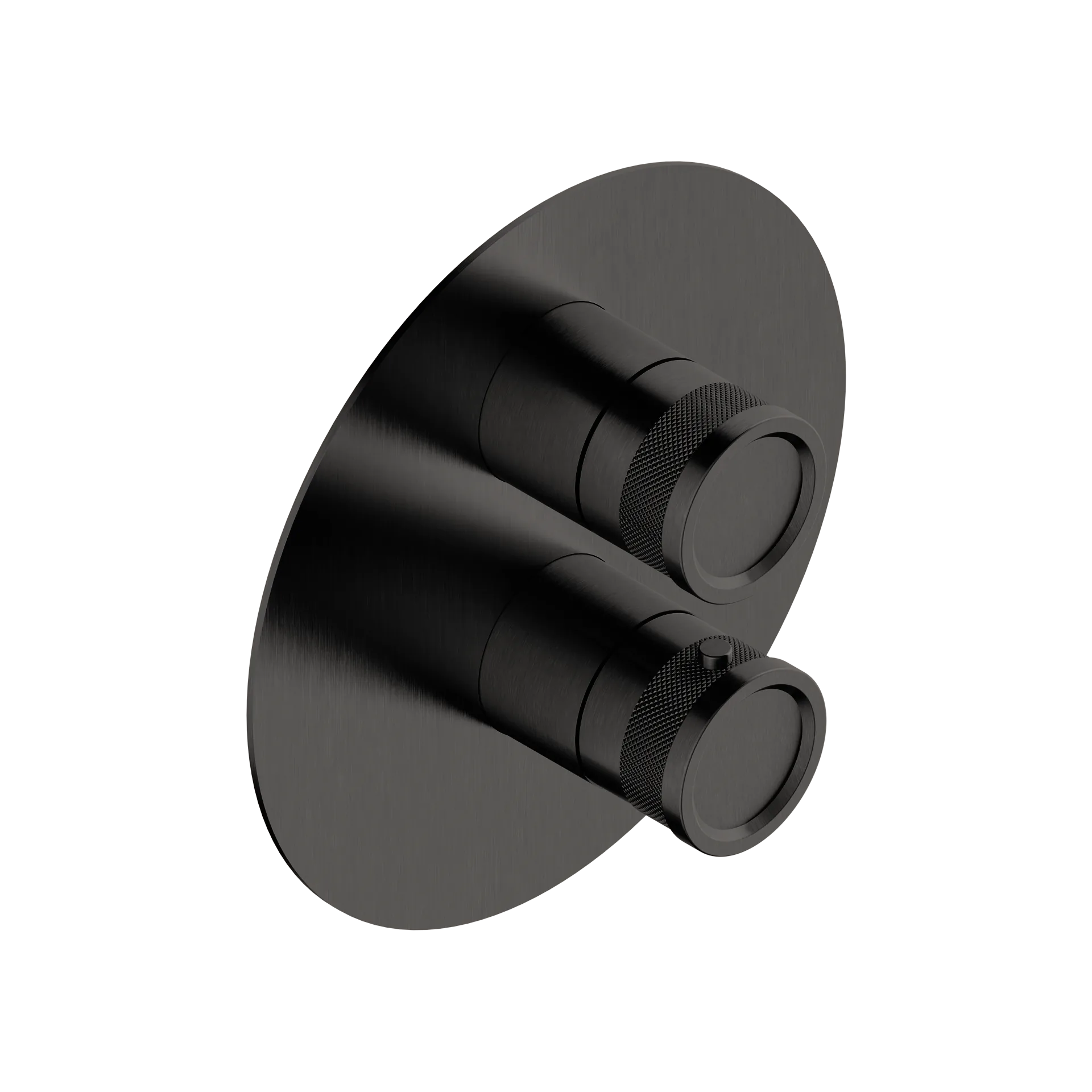 Recessed 3-way thermostatic mixer with rotary diverter