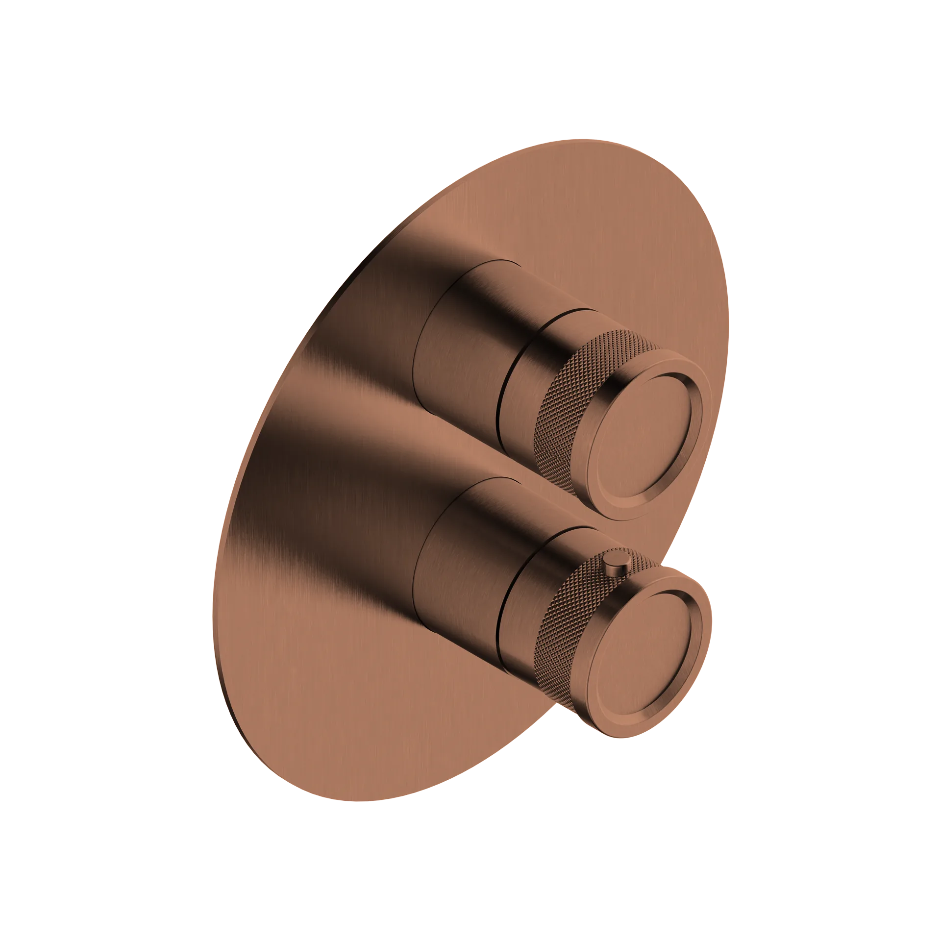 Recessed 3-way thermostatic mixer with rotary diverter