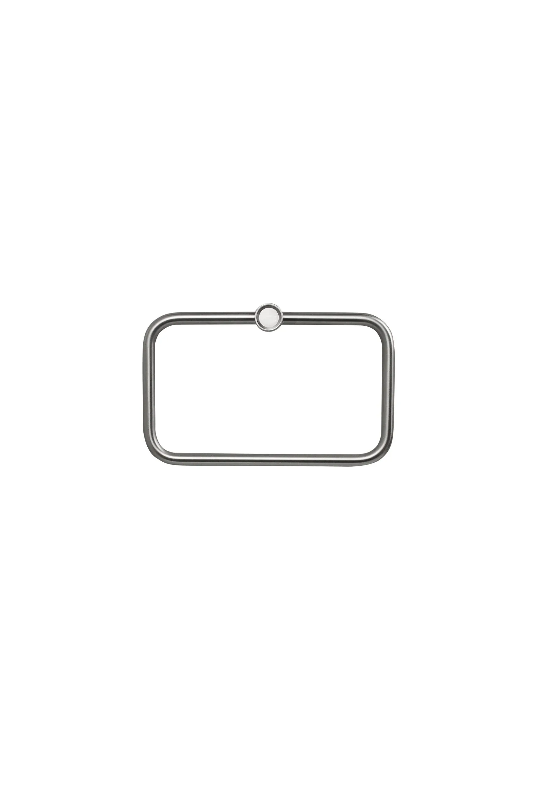 Ring-shaped towel rail in 316L stainless steel