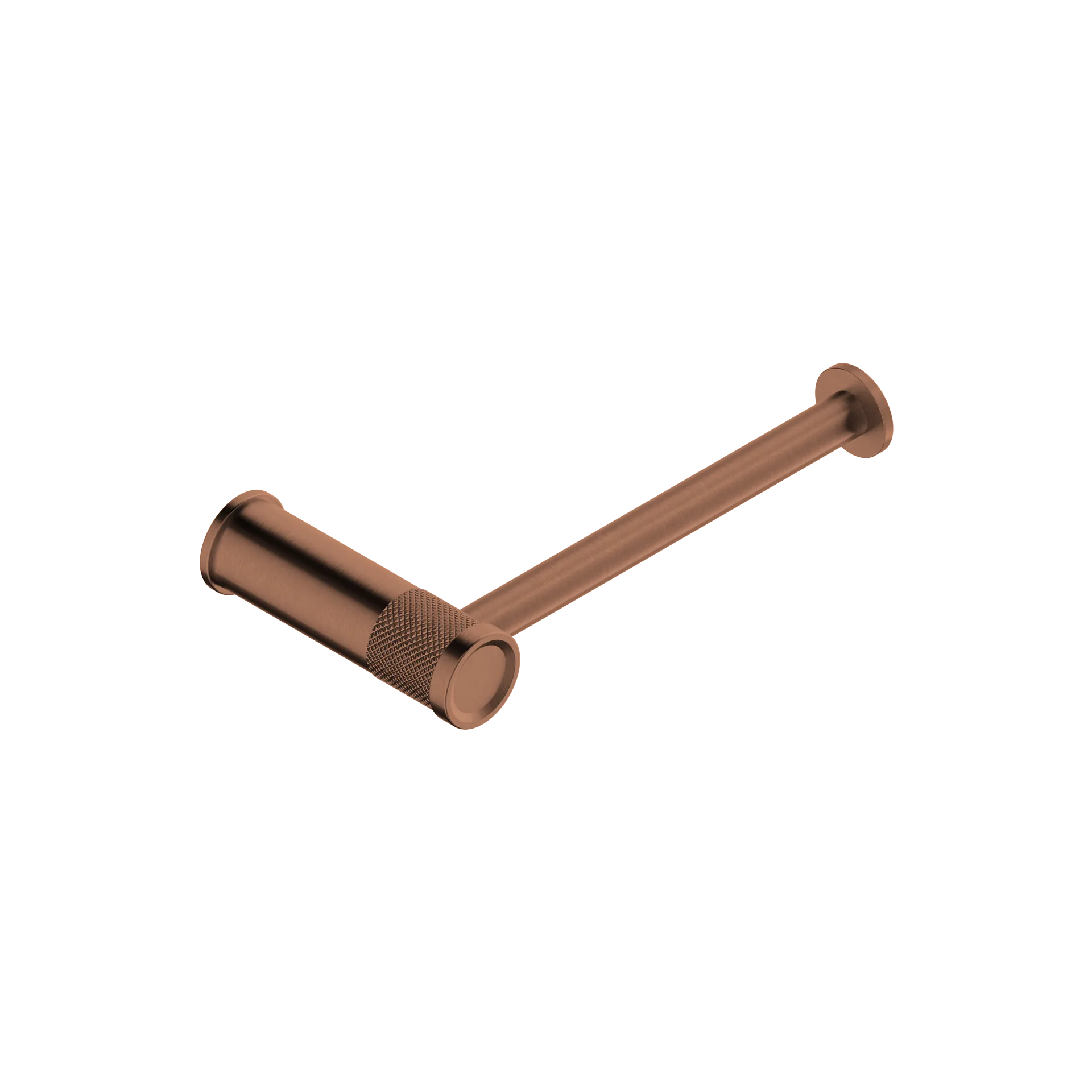 Single wall-mounted roll holder in 316L stainless steel.
