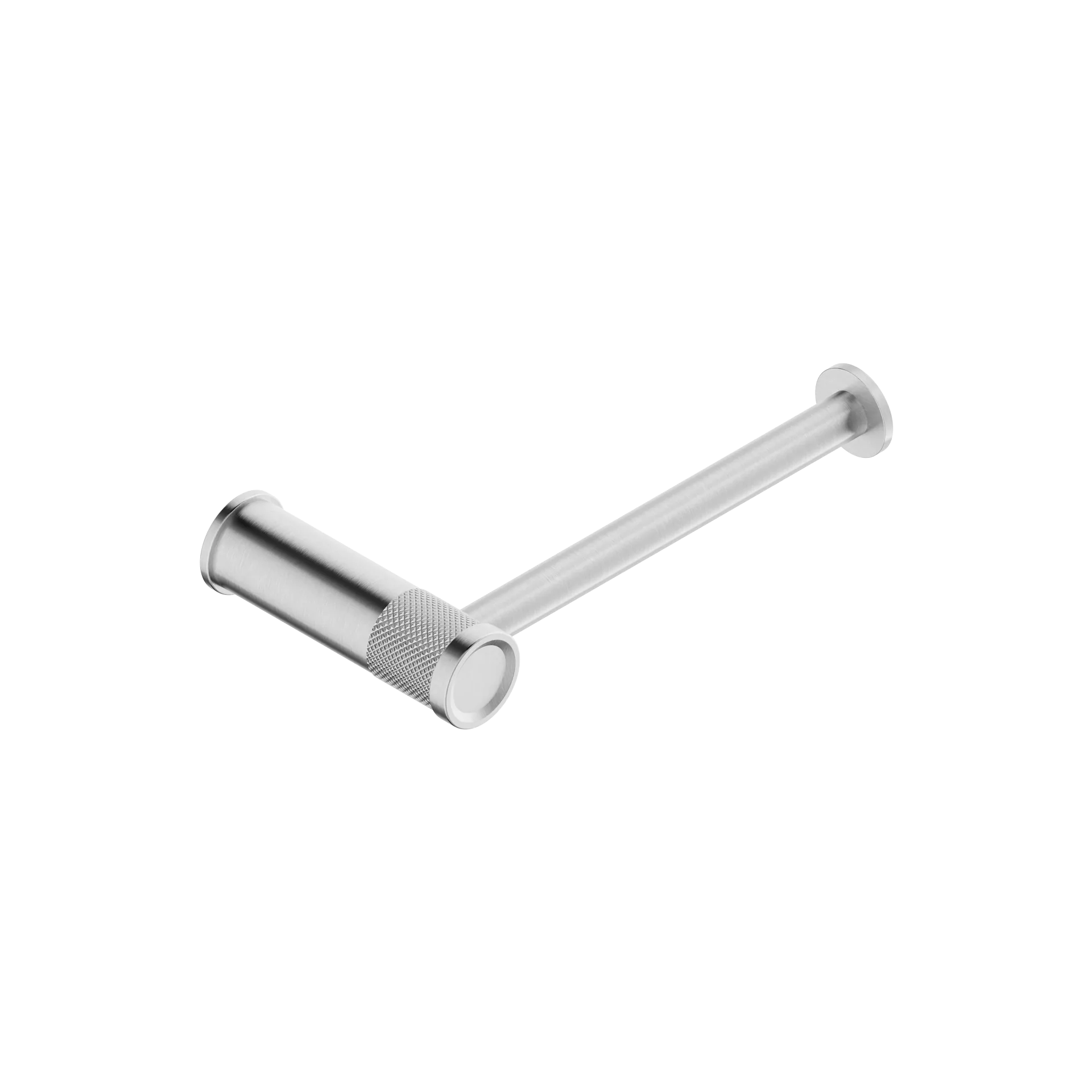 Single wall-mounted roll holder in 316L stainless steel.