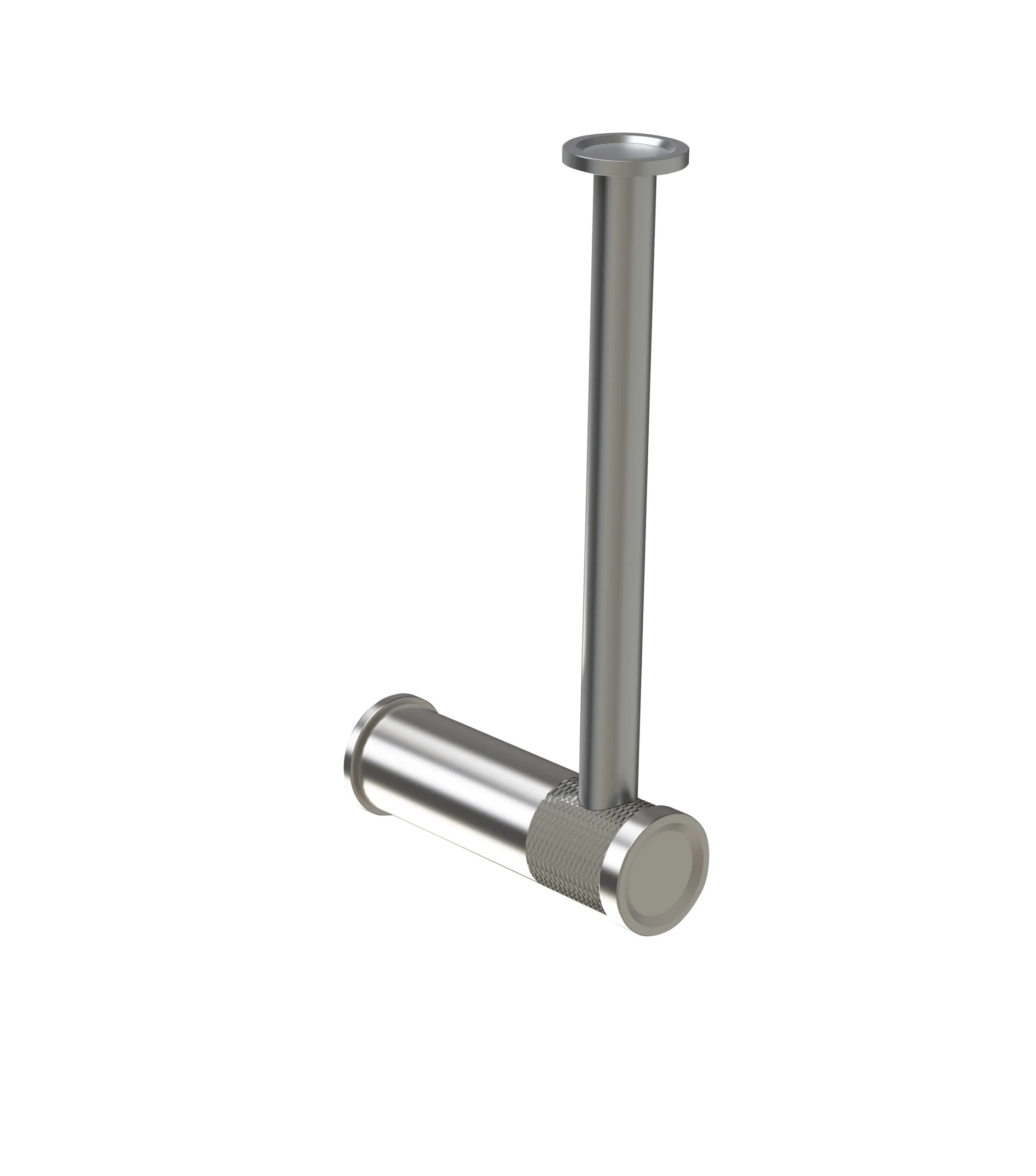 Vertical wall-mounted roll holder in 316L stainless steel