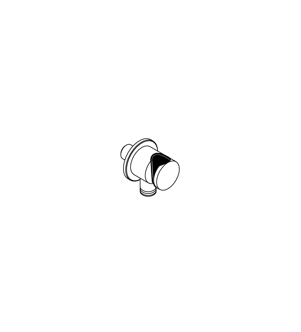 Water connection with hand shower support_plastic gasket