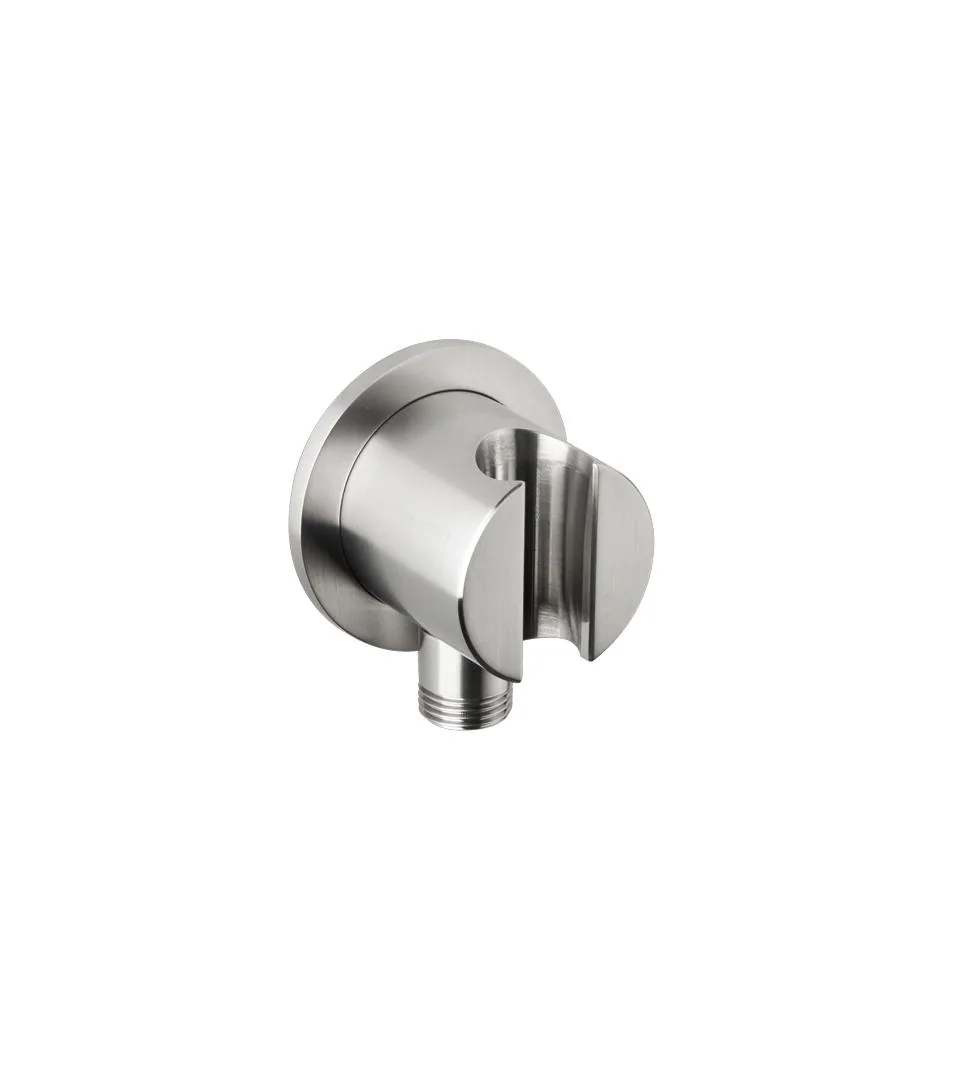Water connection with support for hand shower