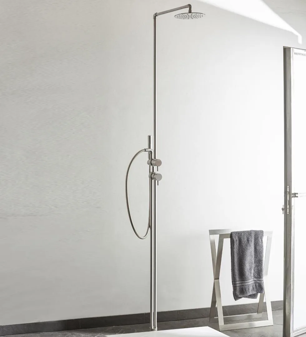 Terme Freestanding Shower Column with Diverter and Handheld