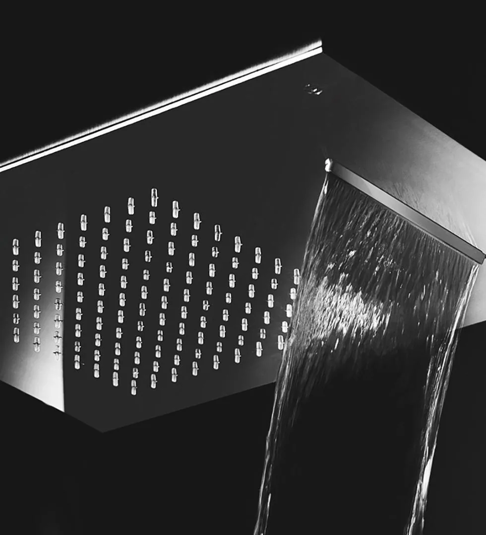 Terme Wide 500 x 500 mm Ceiling Rainfall and Waterfall Head