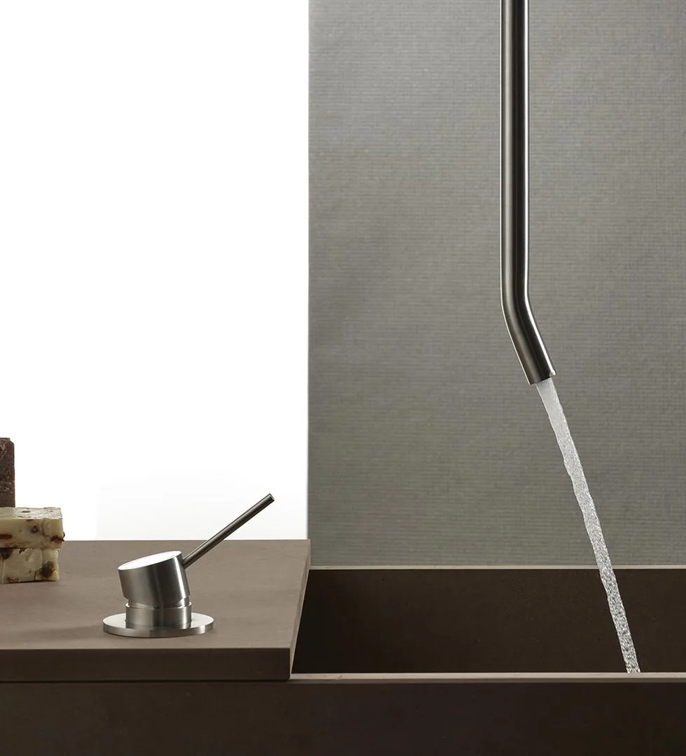 Slancio Ceiling Mounted Basin Spout, Drop-Down Model
