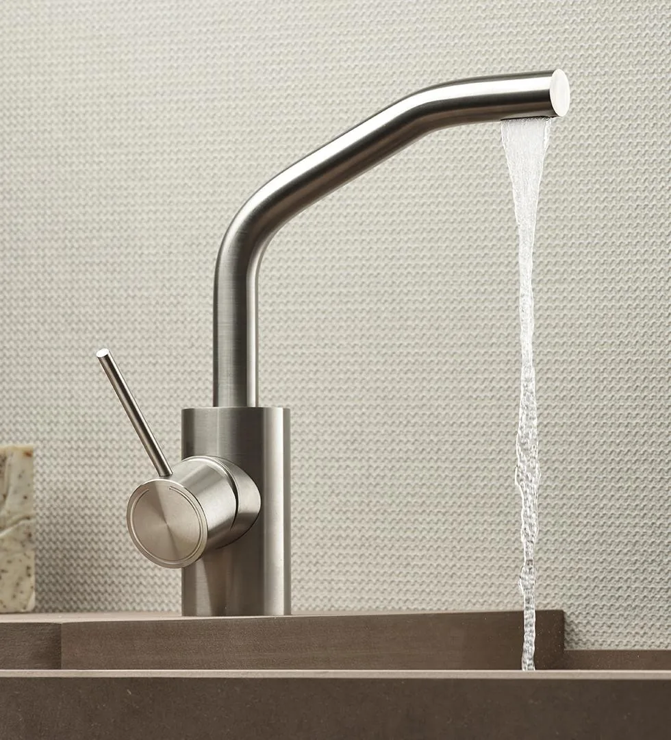 Slancio Deck Mounted Basin Mixer without Pop-Up Waste