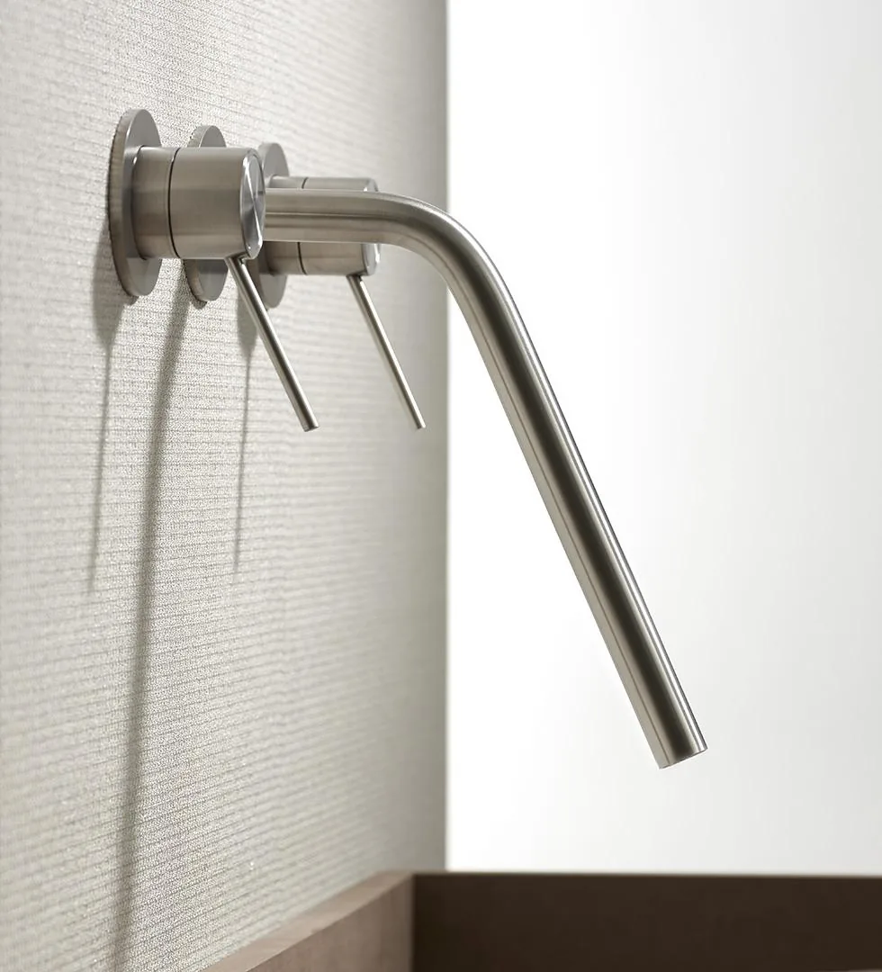 Slancio High Reach Wall Mounted Bath Spout With Hot And Cold Controls