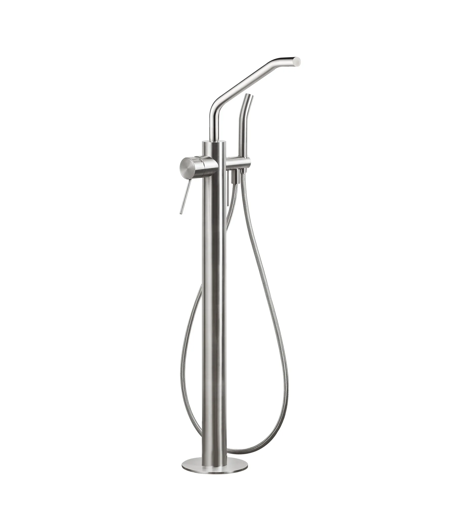 Slancio Freestanding Bath Filler Mixer With Handshower And Flexible Hose