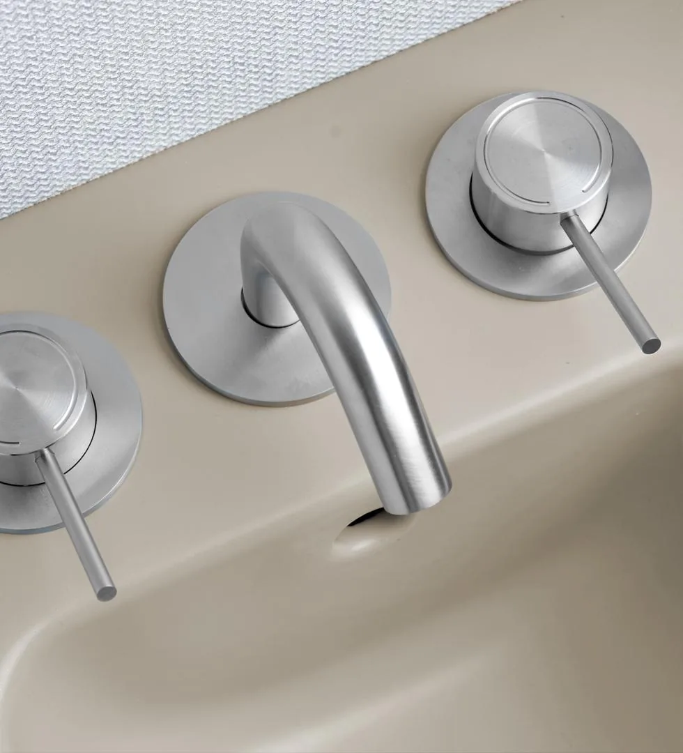 Slancio Three Hole Deck Mounted Bidet Mixer Set Without Drain