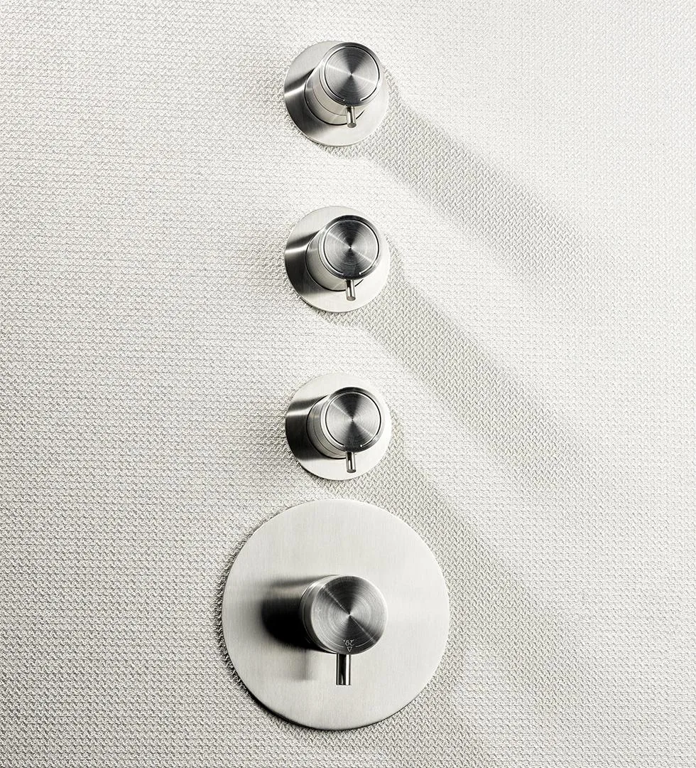 Slancio Concealed Thermostatic Set, Three Shut-Off Valves