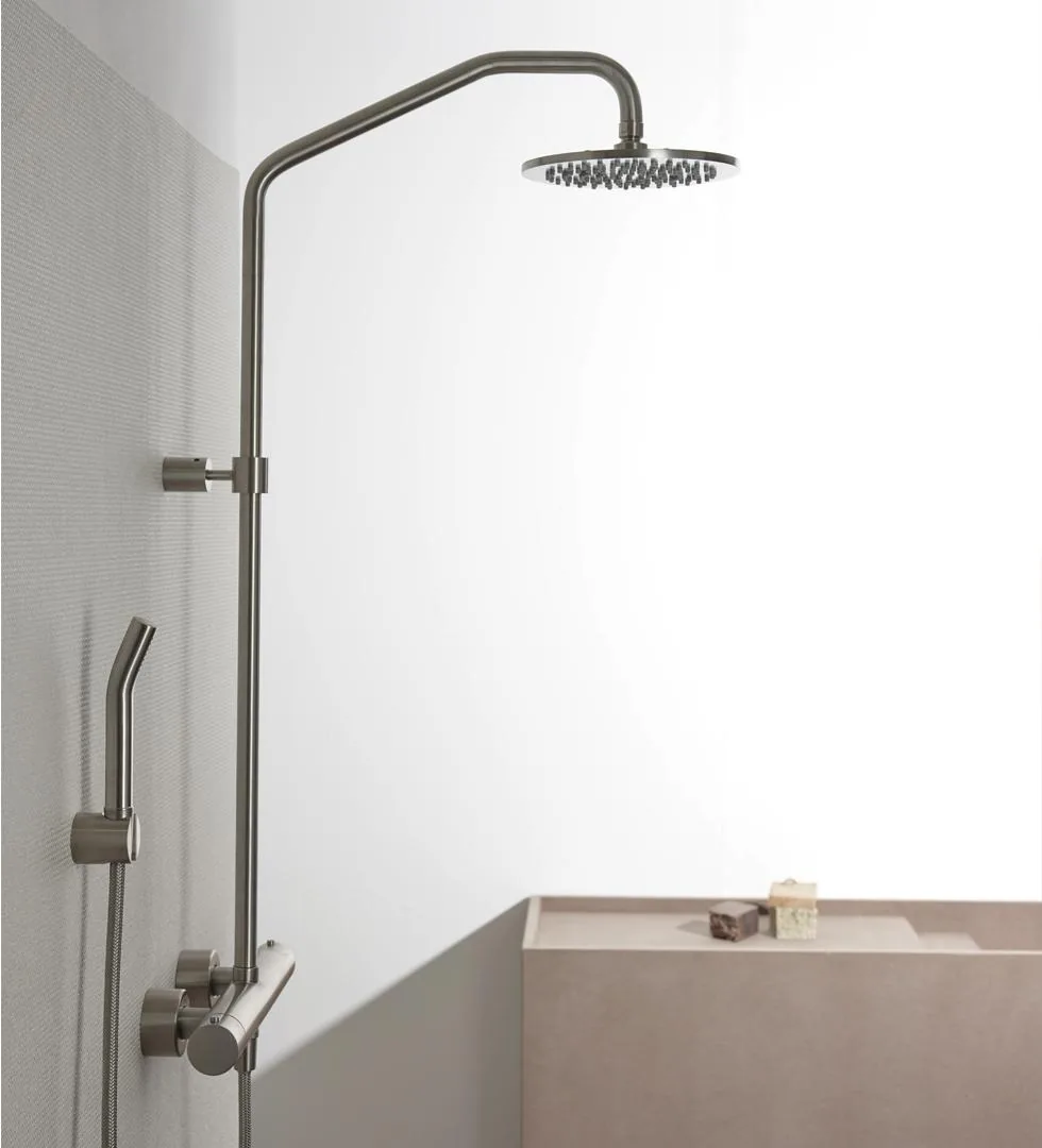 Slancio External Shower Set With Two Thermostatic Mixers And 200 mm Head