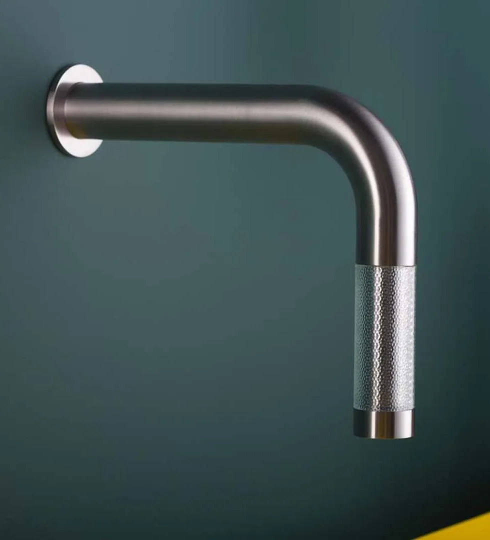 Naturale Wall Mounted Basin Spout with Glass Element
