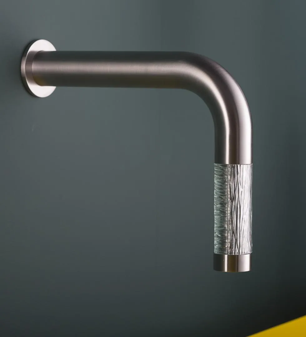 Naturale Wall Mounted Basin Spout with Glass Element