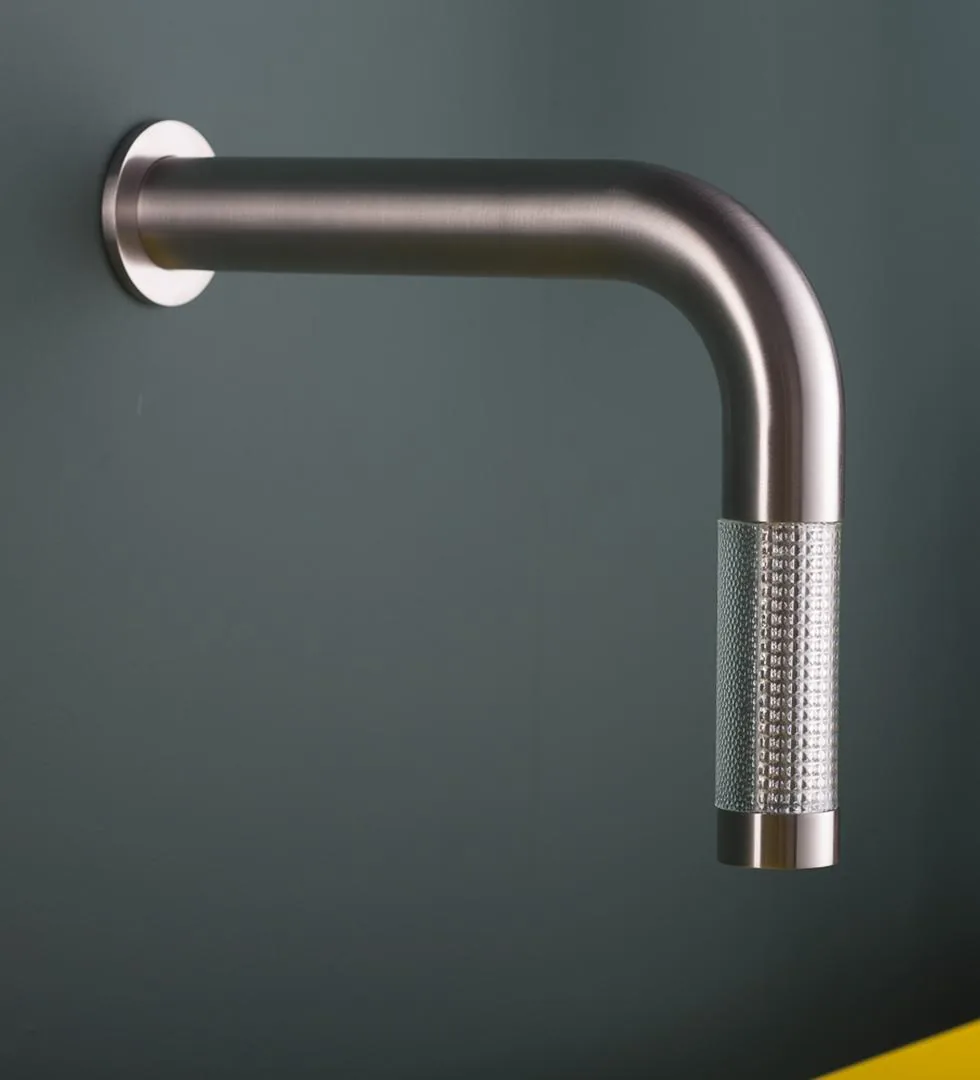 Naturale Wall Mounted Basin Spout with Glass Element