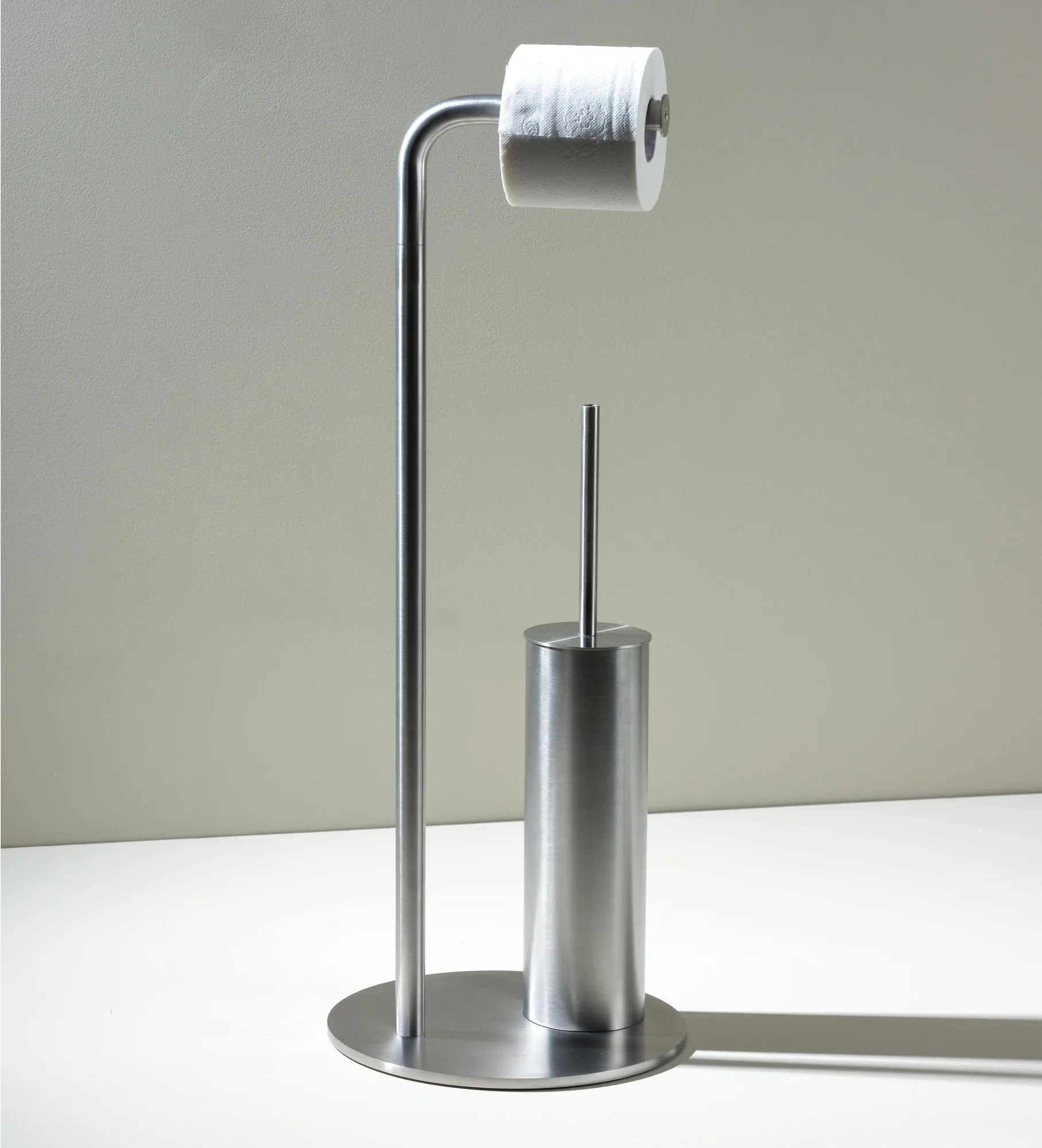 Misura Freestanding Toilet Roll and Brush Holder Unit