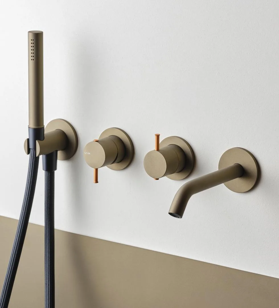 Remo Wall Mounted Bath Shower Set with Spout and Riser