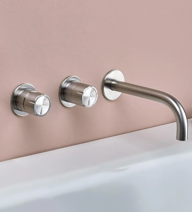 Accordo Wall Mounted Bath Set with Mixer, Diverter and Spout